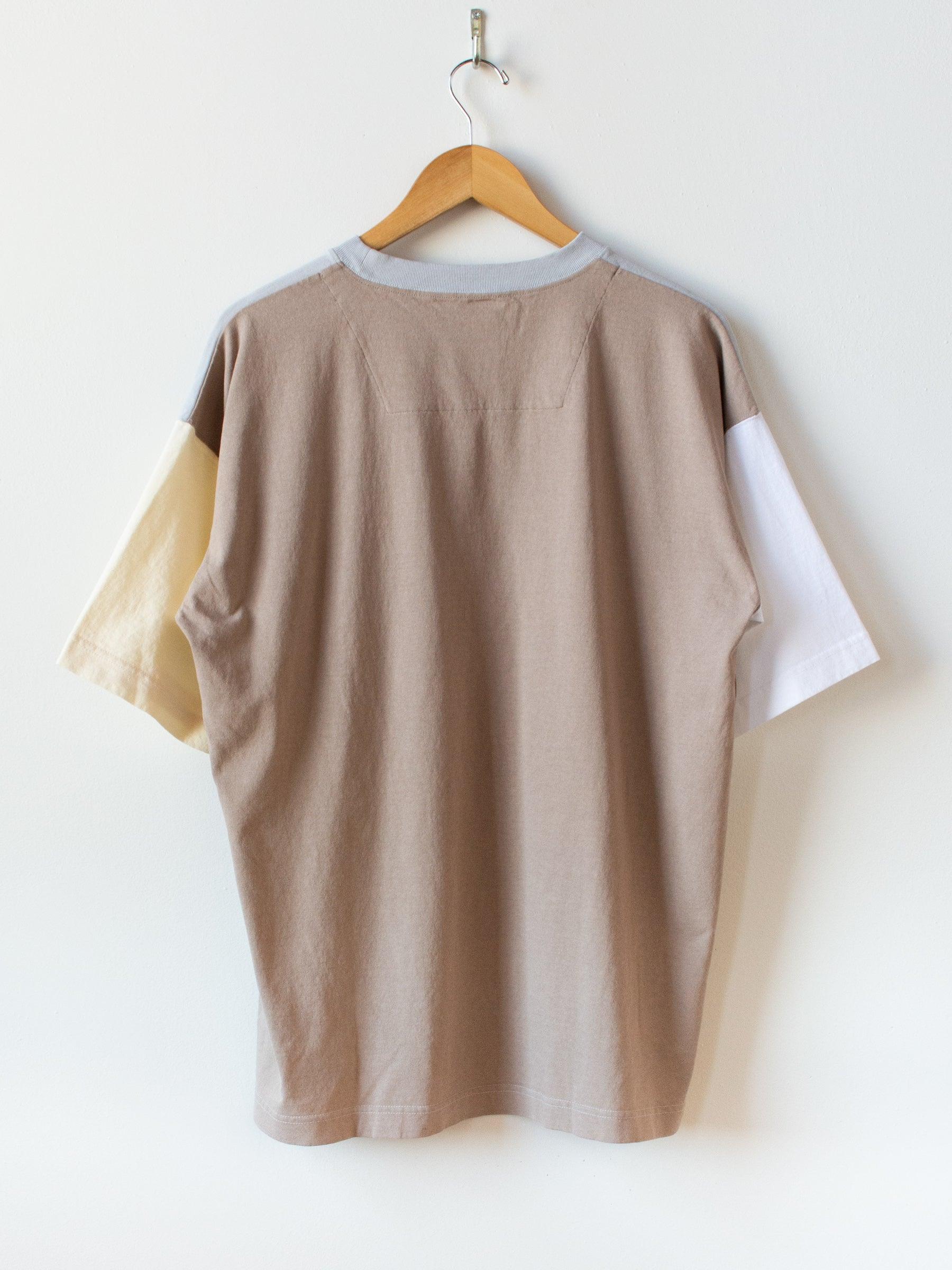 Namu Shop - ts(s) Color Panel Oversized Dry Touch T-Shirt - Light Gray
