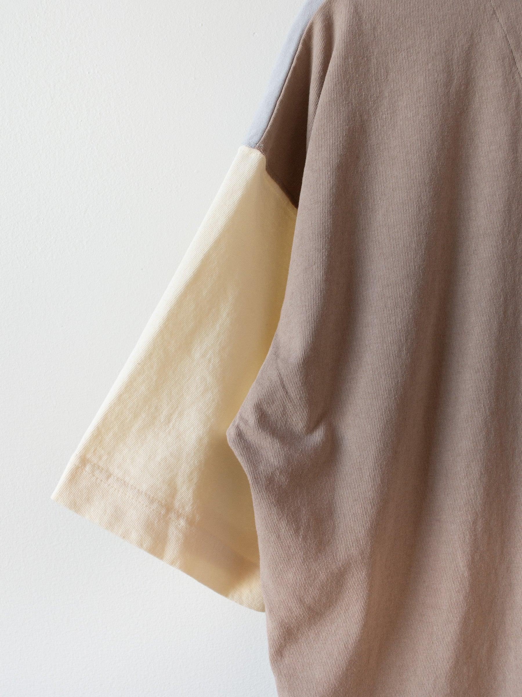 Namu Shop - ts(s) Color Panel Oversized Dry Touch T-Shirt - Light Gray