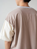 Namu Shop - ts(s) Color Panel Oversized Dry Touch T-Shirt - Light Gray
