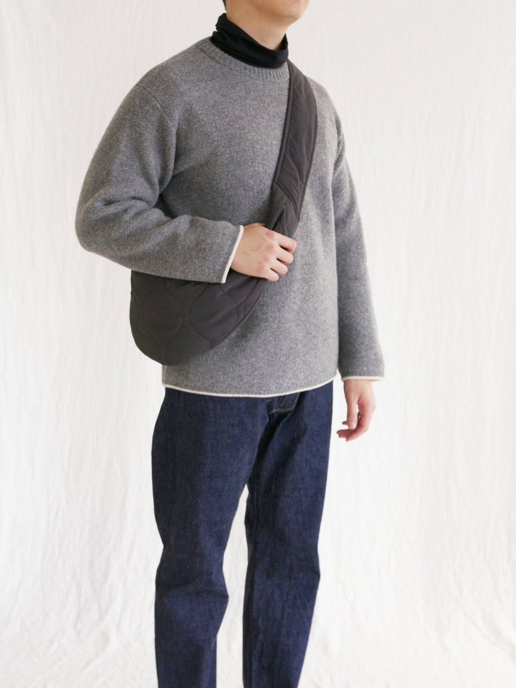 Namu Shop - ts(s) Cooma Lambs Wool Crew Neck Knit - Gray