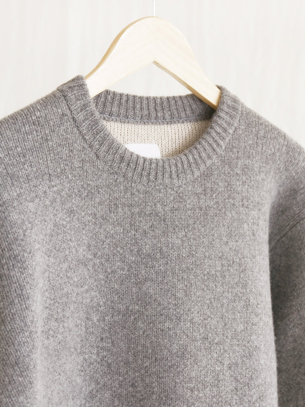 Namu Shop - ts(s) Cooma Lambs Wool Crew Neck Knit - Gray