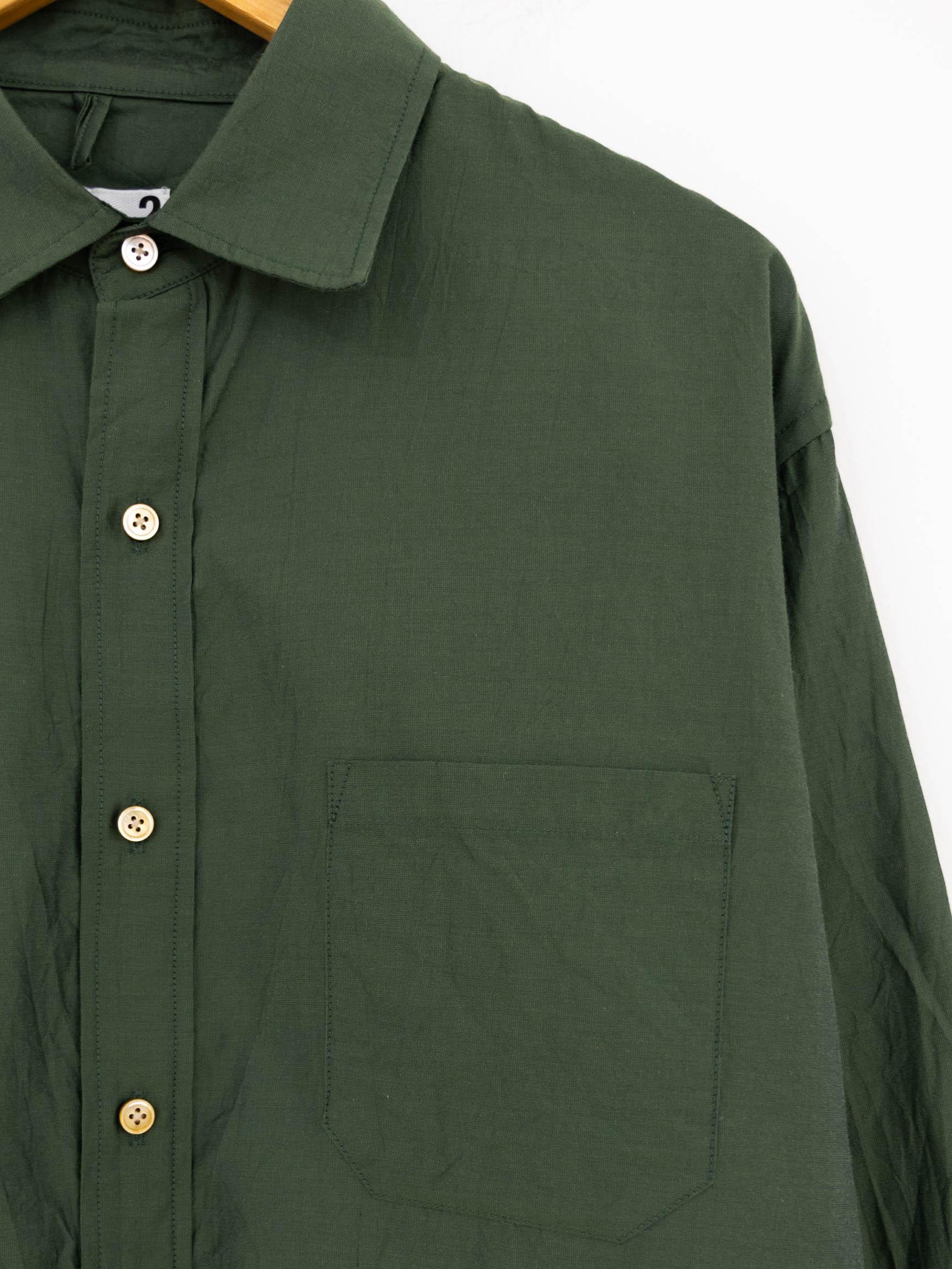 Namu Shop - ts(s) Cotton Silk Chambray Baggy Fit Shirt - Green