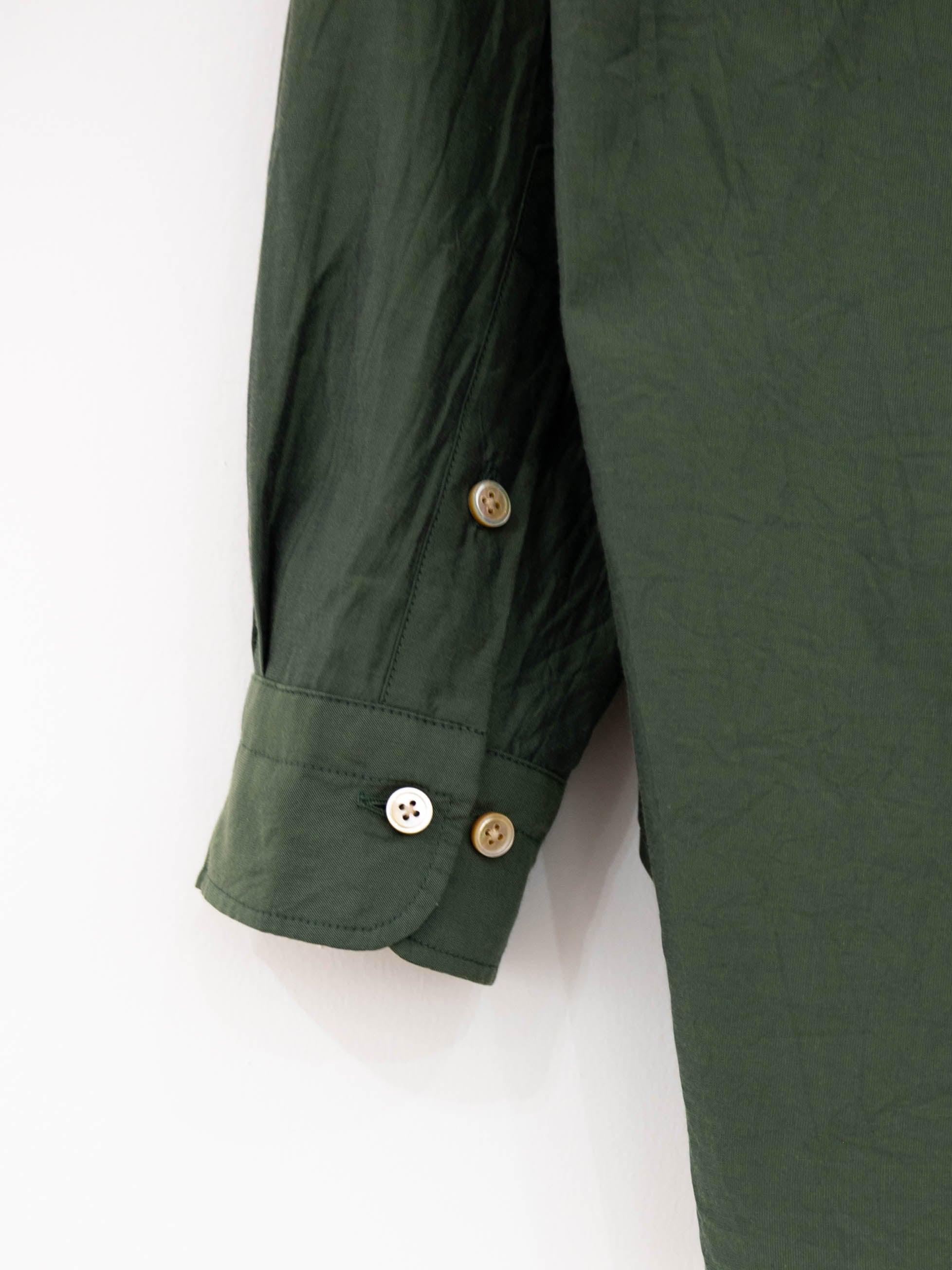 Namu Shop - ts(s) Cotton Silk Chambray Baggy Fit Shirt - Green