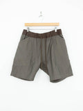 Namu Shop - ts(s) Cotton Silk Chambray Loose Fit Shorts - Beige Gray