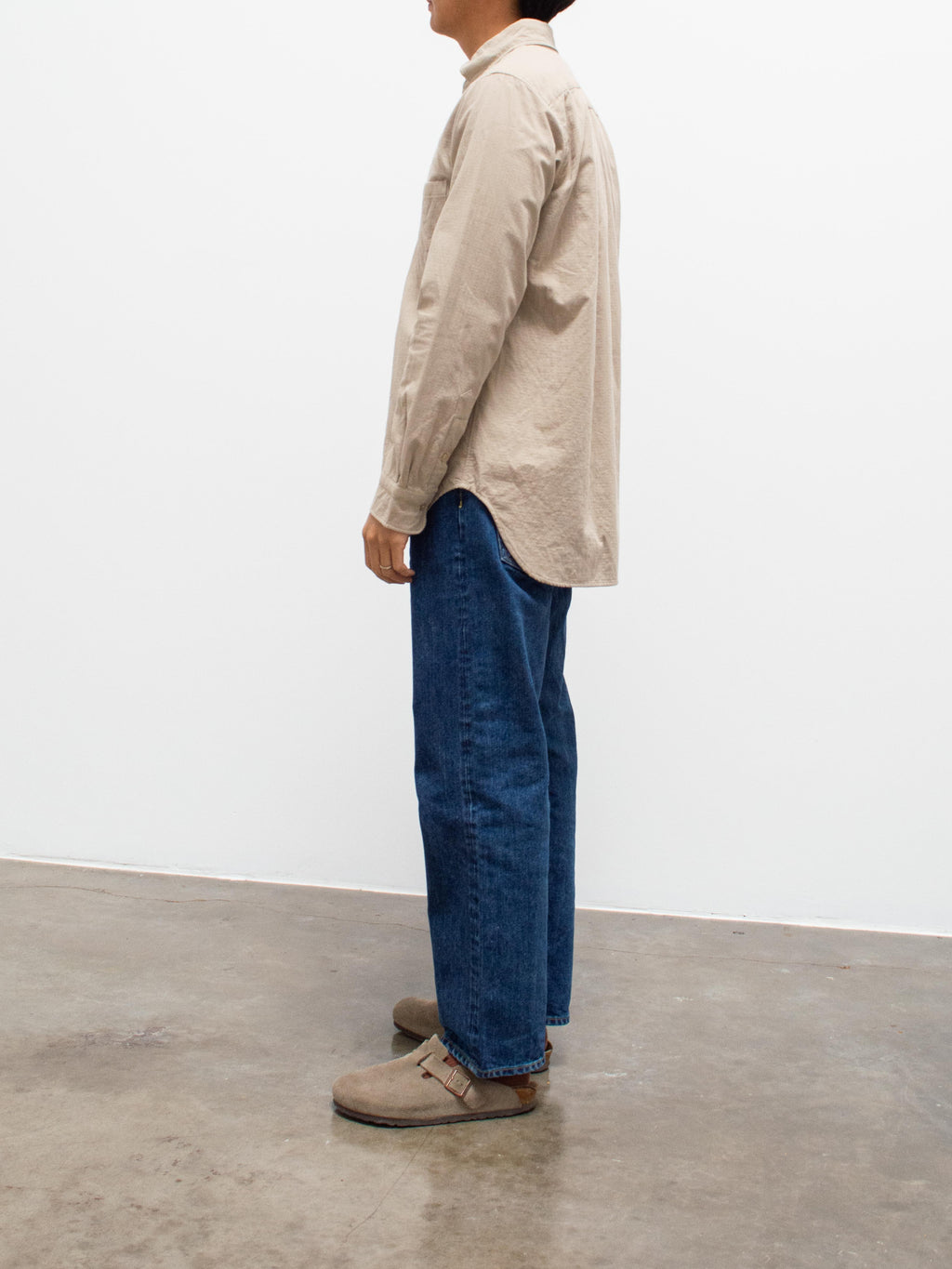 Namu Shop - ts(s) Fine Count Cotton Double Cloth BD Shirt - Beige