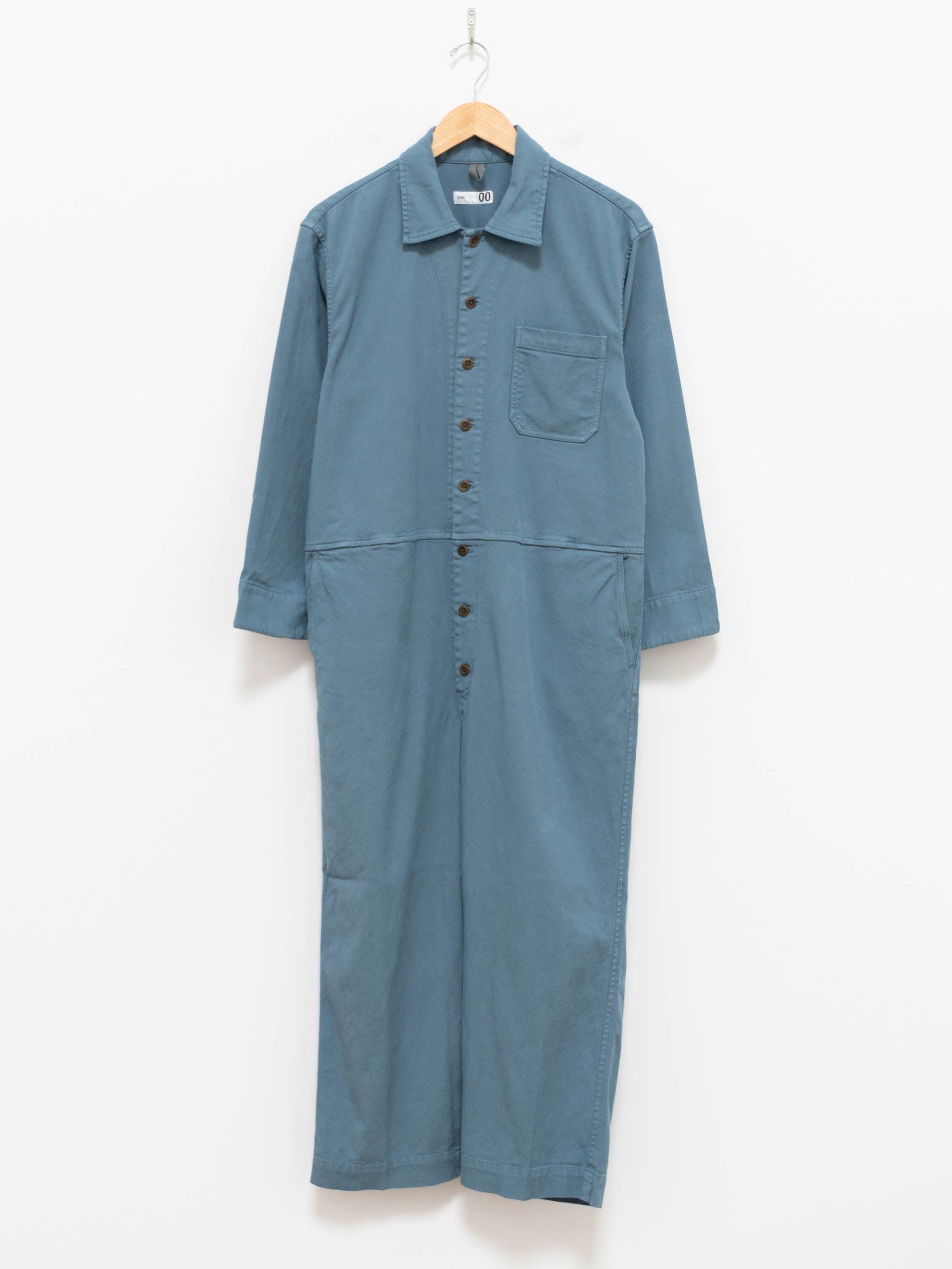 Namu Shop - ts(s) Garment Dyed Lyocell Cotton Stretch Jumpsuit - Smokey Blue