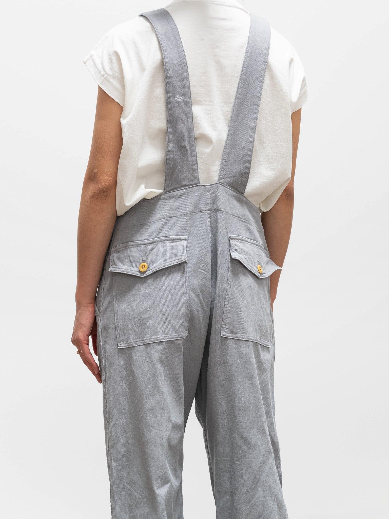 Namu Shop - ts(s) Garment Dyed Lyocell Cotton Stretch Overalls - Light Gray