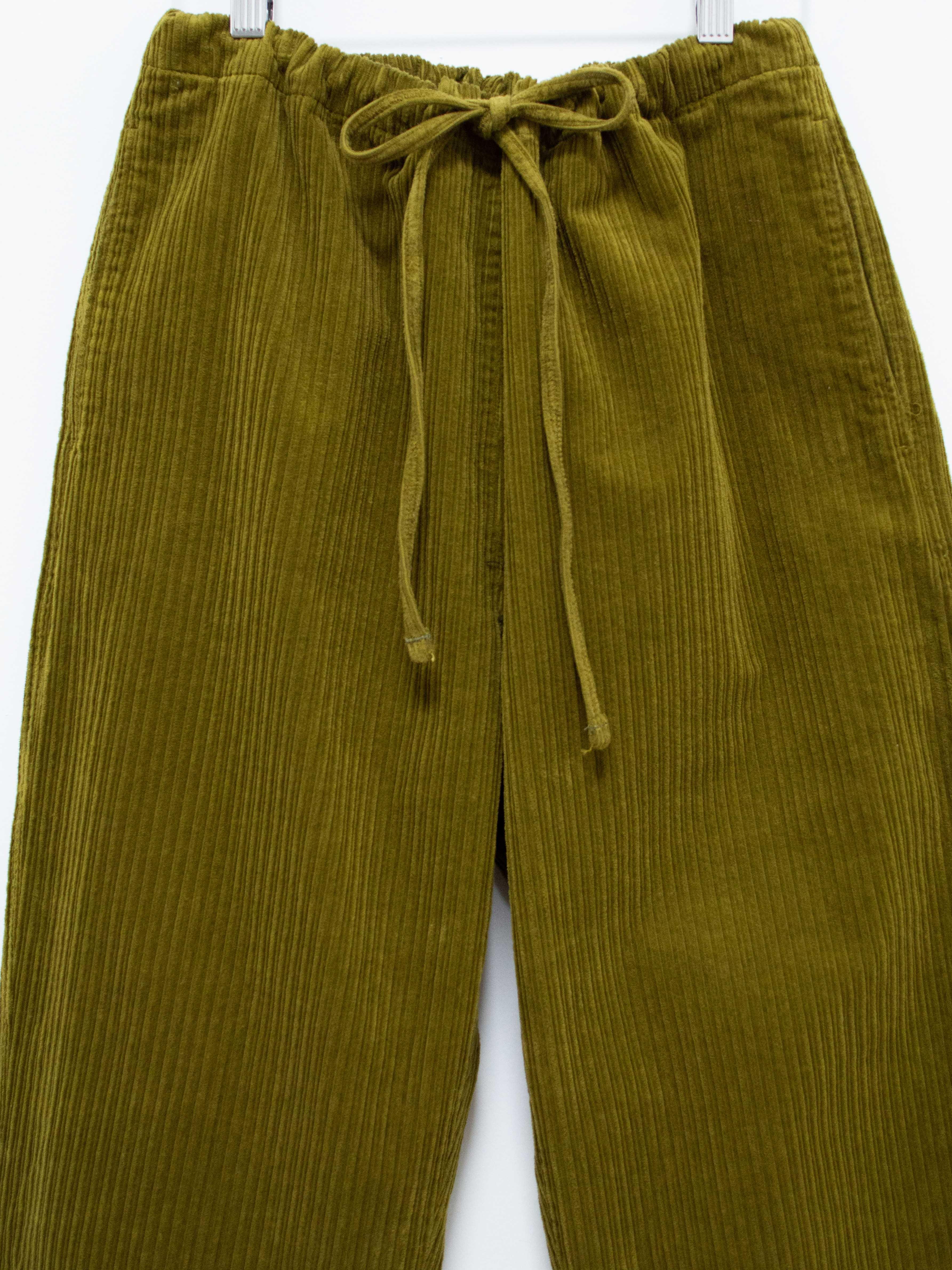 Namu Shop - ts(s) Garment Dyed Stretch Corduroy Drawstring Pants - Pistachio