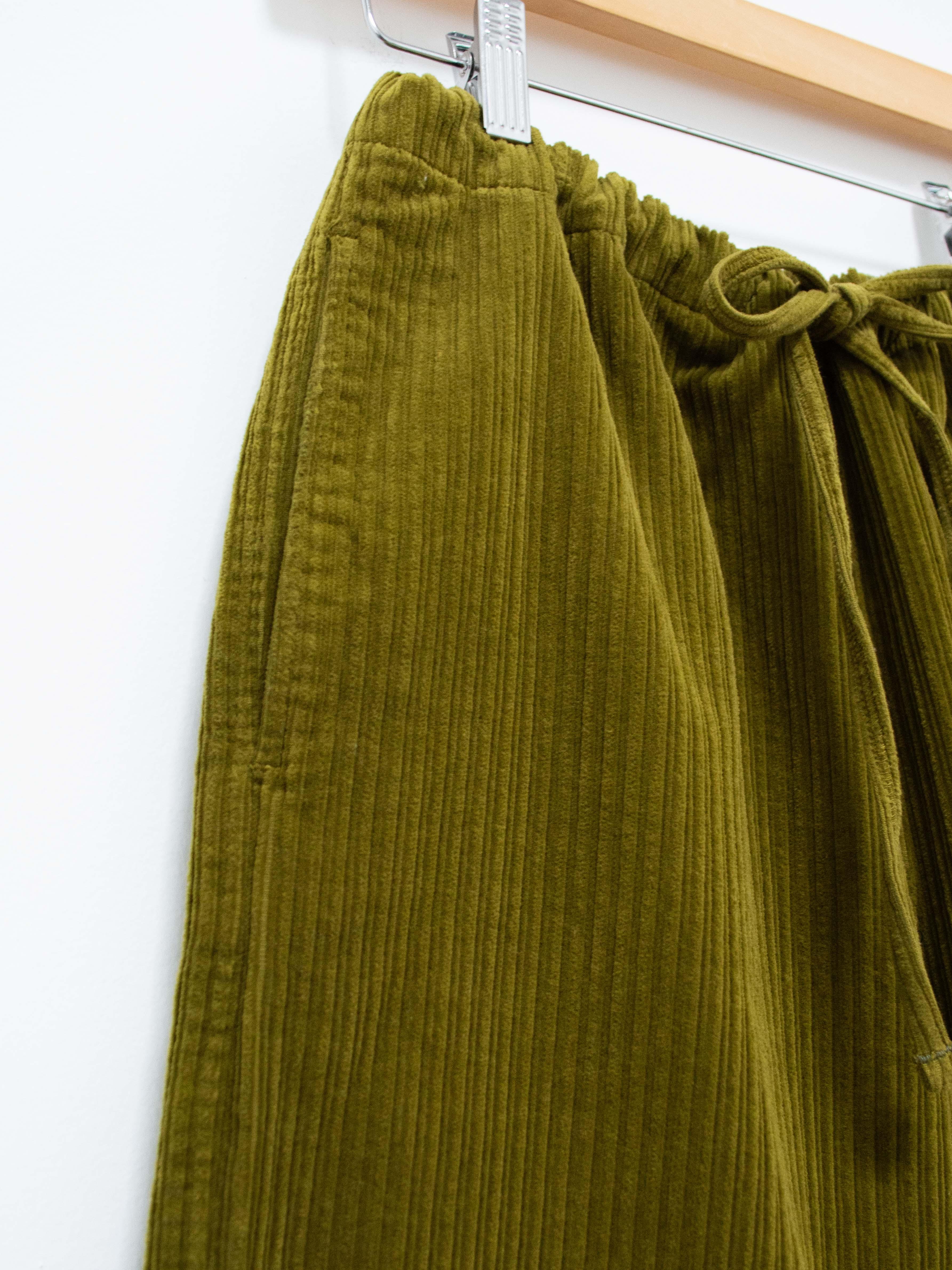 Namu Shop - ts(s) Garment Dyed Stretch Corduroy Drawstring Pants - Pistachio