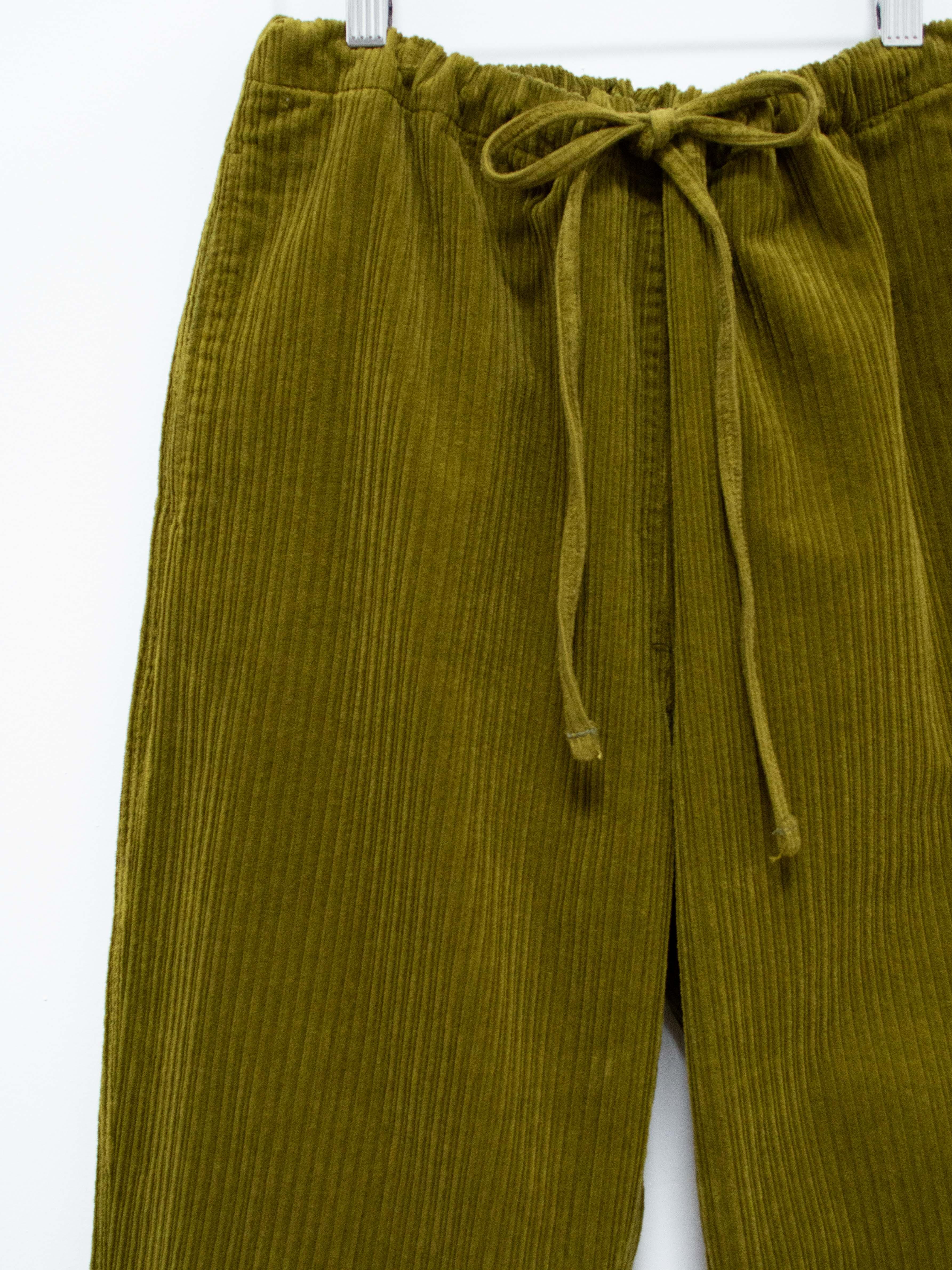 Namu Shop - ts(s) Garment Dyed Stretch Corduroy Drawstring Pants - Pistachio