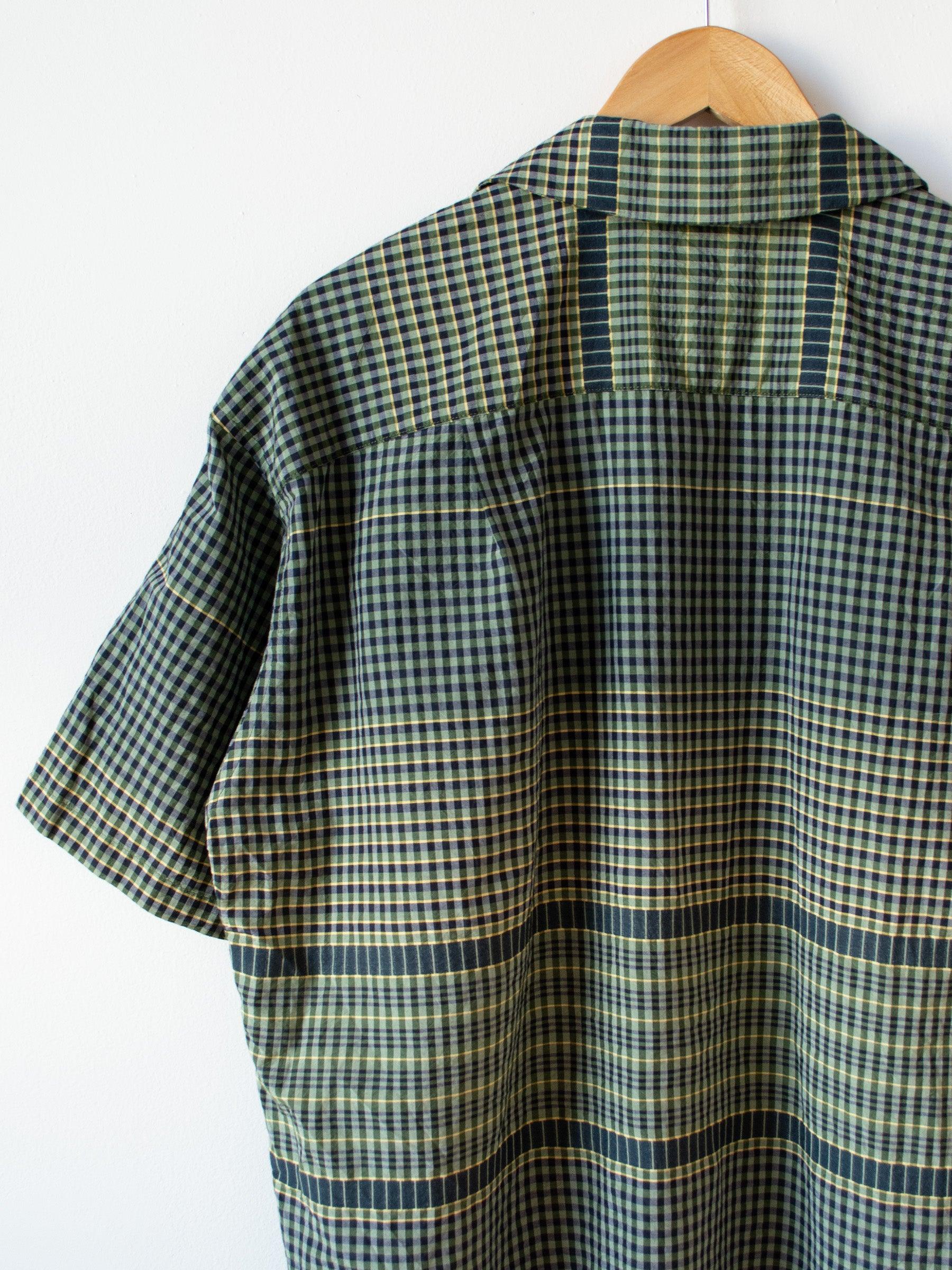 Namu Shop - ts(s) Gingham Plaid Silk S/S Baggy Shirt - Green