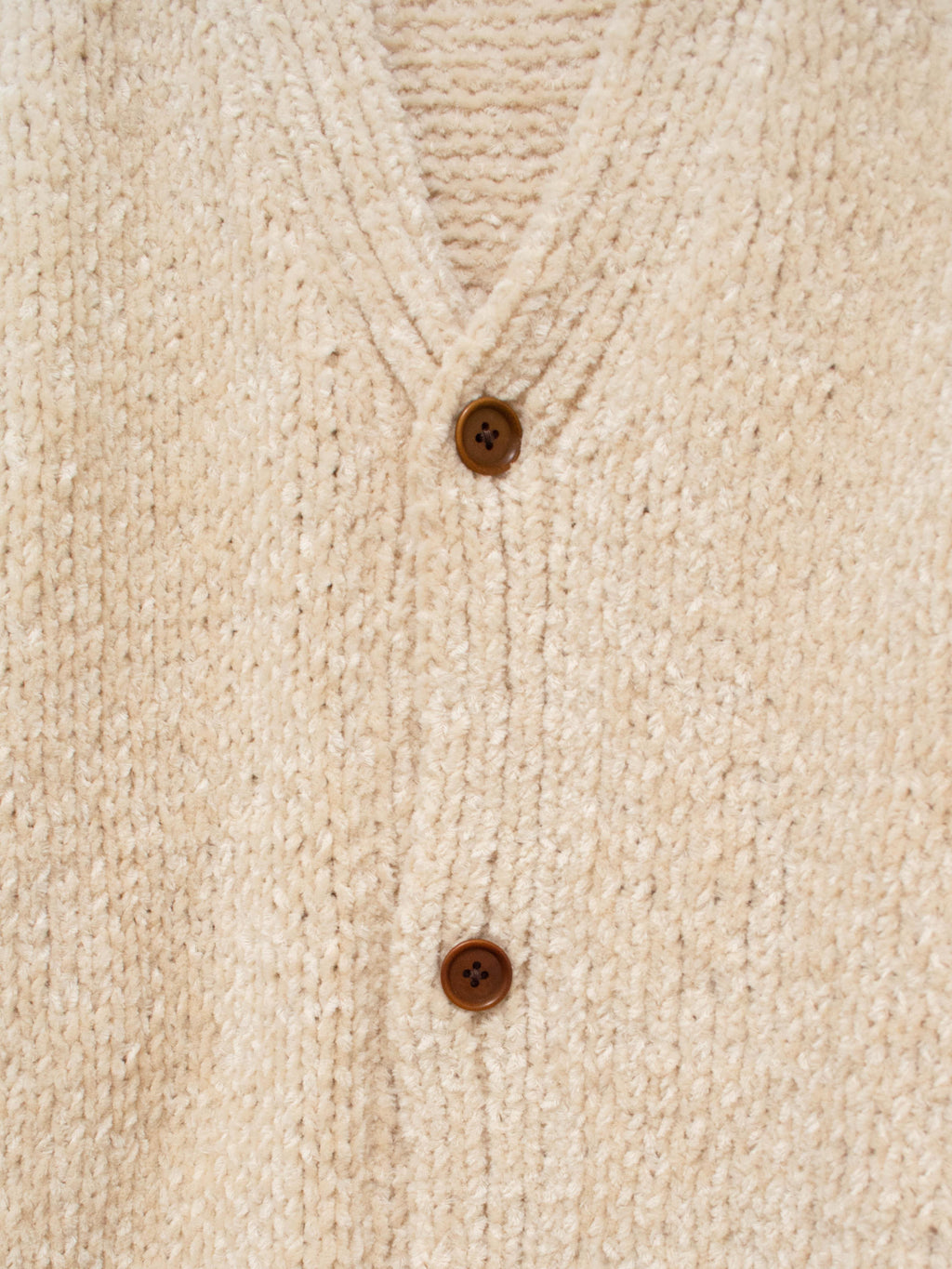 Namu Shop - ts(s) Hand Dyed Cotton Mole Yarn Cardigan - Natural
