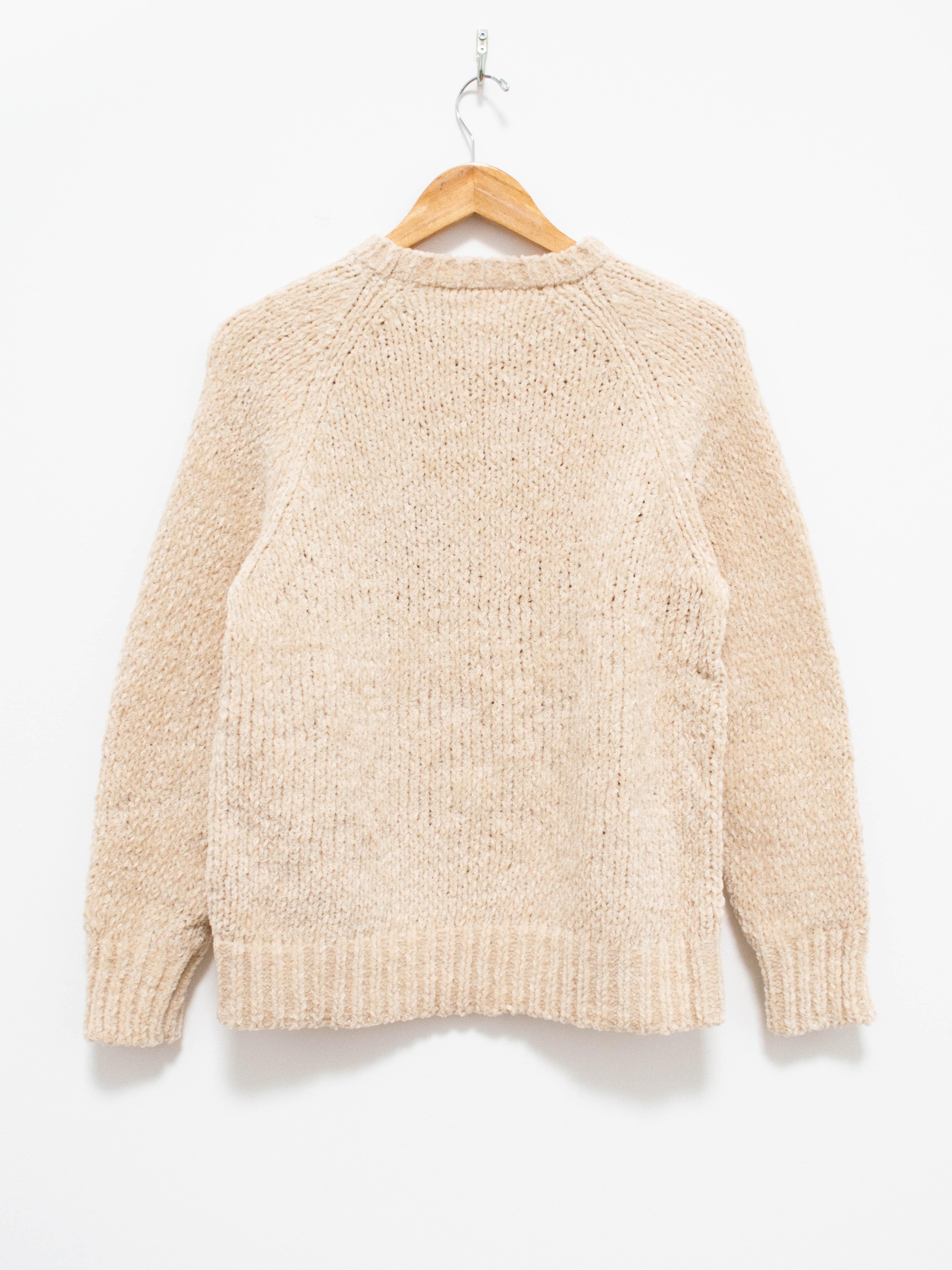 Hand Dyed Cotton Mole Yarn Crewneck - Natural