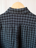 Namu Shop - ts(s) Irish Linen Baggy Shirt - Gray Gingham