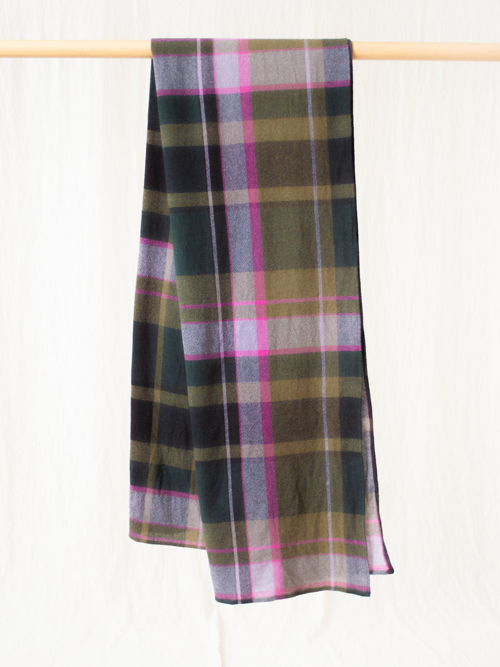 Namu Shop - ts(s) Large Pitch Plaid Wool Scarf - Green