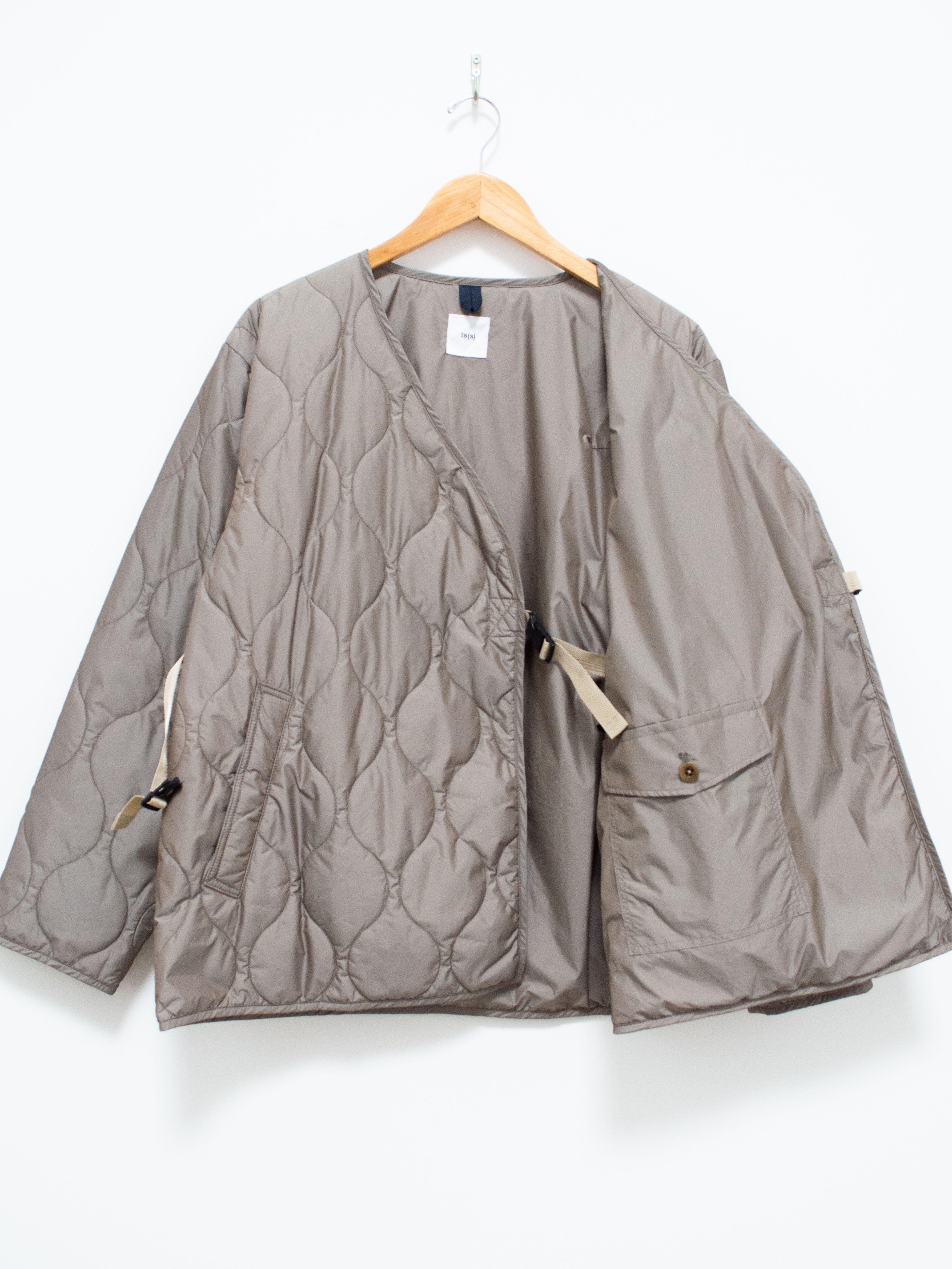 Namu Shop - ts(s) Lightweight Taffeta Quilted Liner Buckle Jacket - Greige