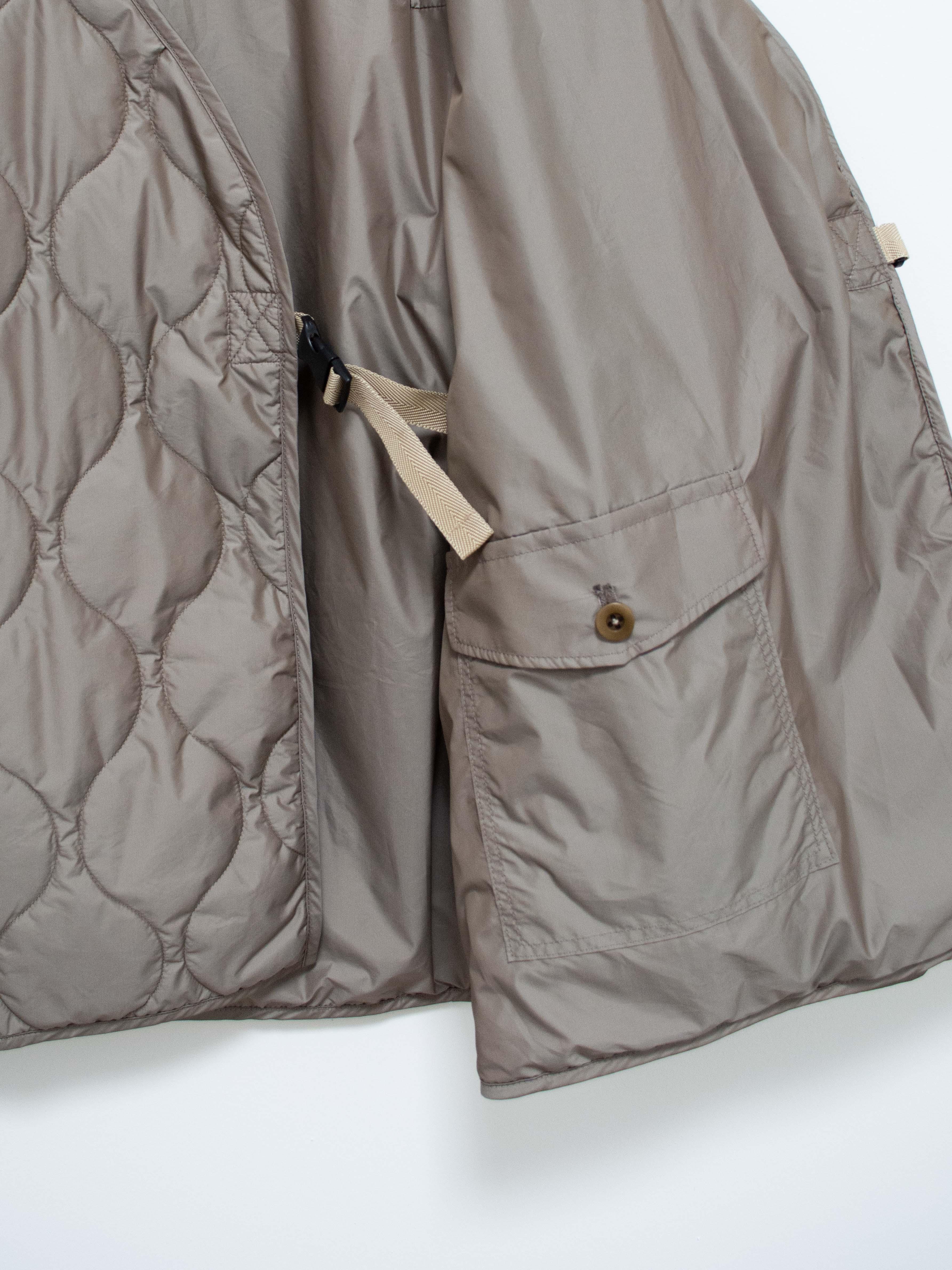 Namu Shop - ts(s) Lightweight Taffeta Quilted Liner Buckle Jacket - Greige