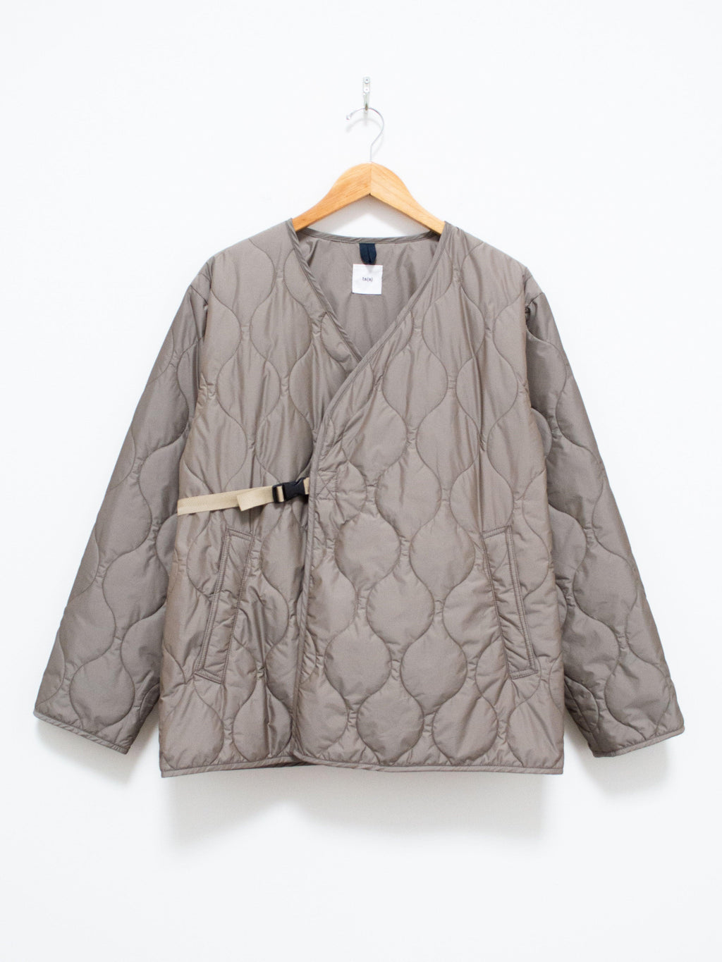 Namu Shop - ts(s) Lightweight Taffeta Quilted Liner Buckle Jacket - Greige