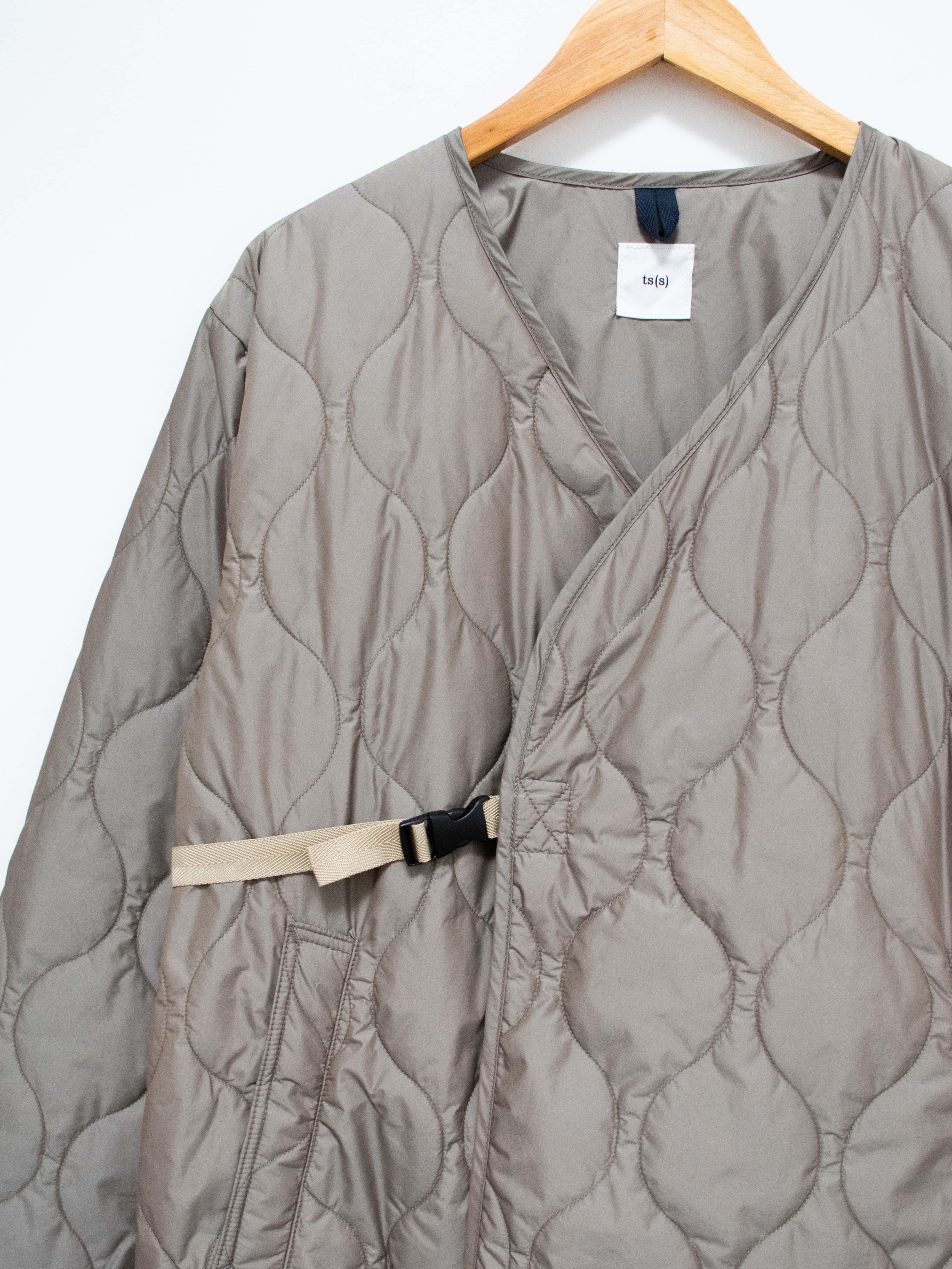 Namu Shop - ts(s) Lightweight Taffeta Quilted Liner Buckle Jacket - Greige