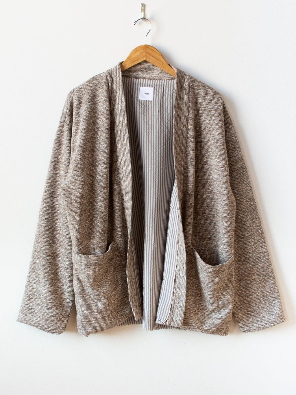 Namu Shop - ts(s) Lined Easy Cardigan - Marled Brown