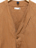 Namu Shop - ts(s) Linen Chambray Collarless Easy Jacket - Orange