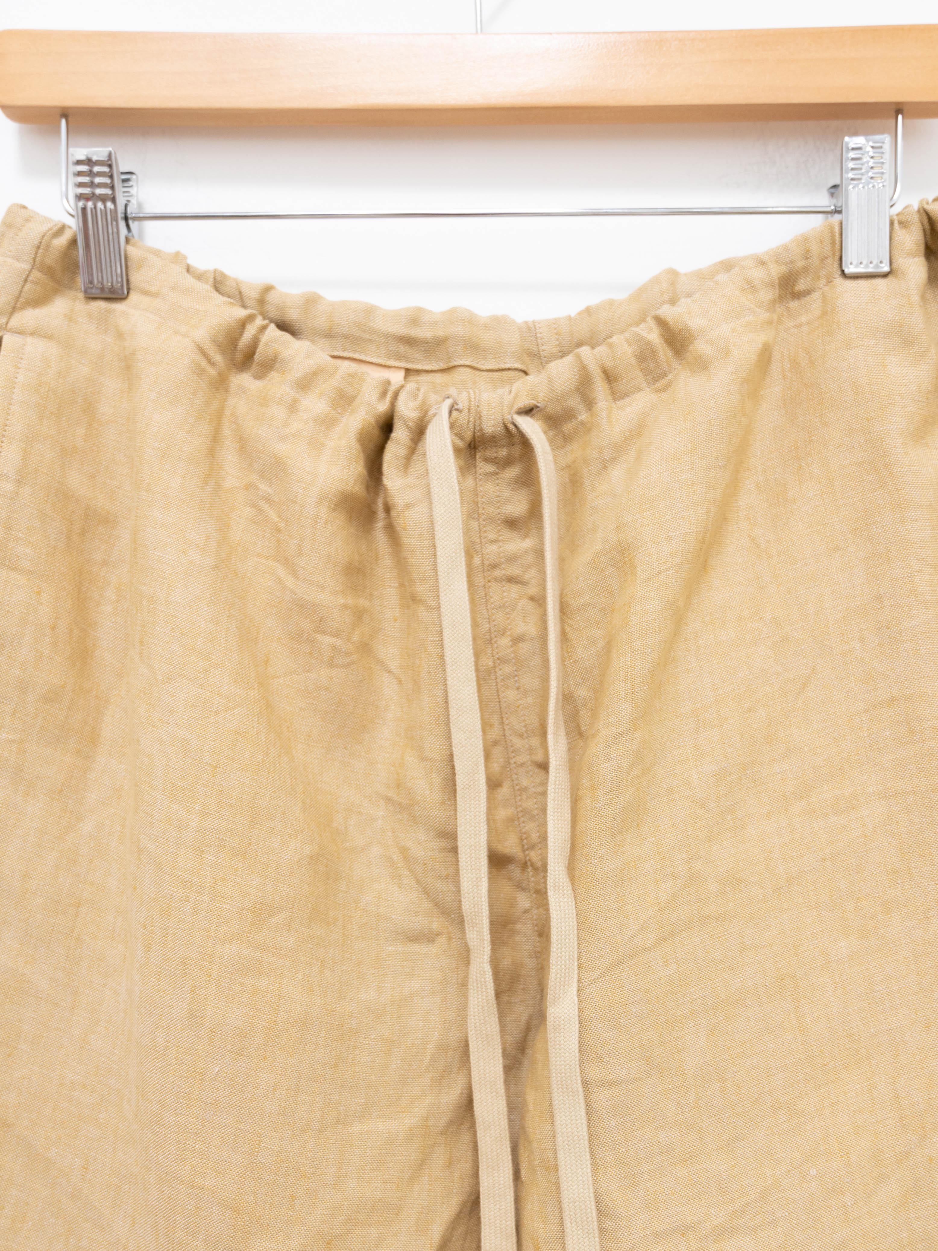 Namu Shop - ts(s) Linen Chambray Drawstring Wide Shorts - Yellow