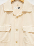 Namu Shop - ts(s) Lyocell Co/Li Round Flap Pocket Shirt Dress - Ecru