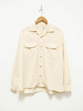 Namu Shop - ts(s) Lyocell Co/Li Round Flap Pocket Shirt - Ecru