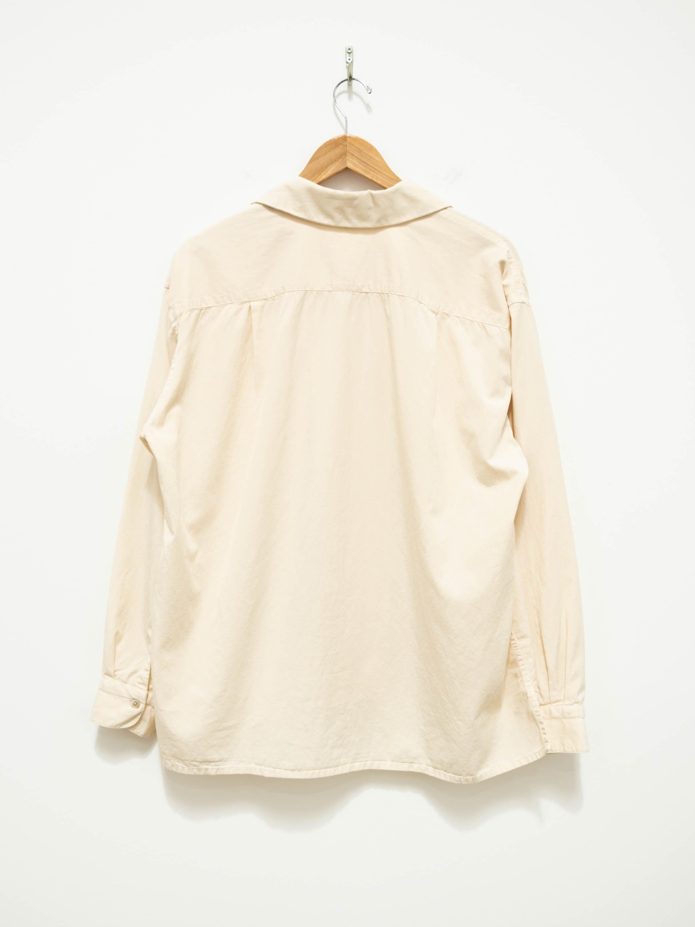 Namu Shop - ts(s) Lyocell Co/Li Round Flap Pocket Shirt - Ecru