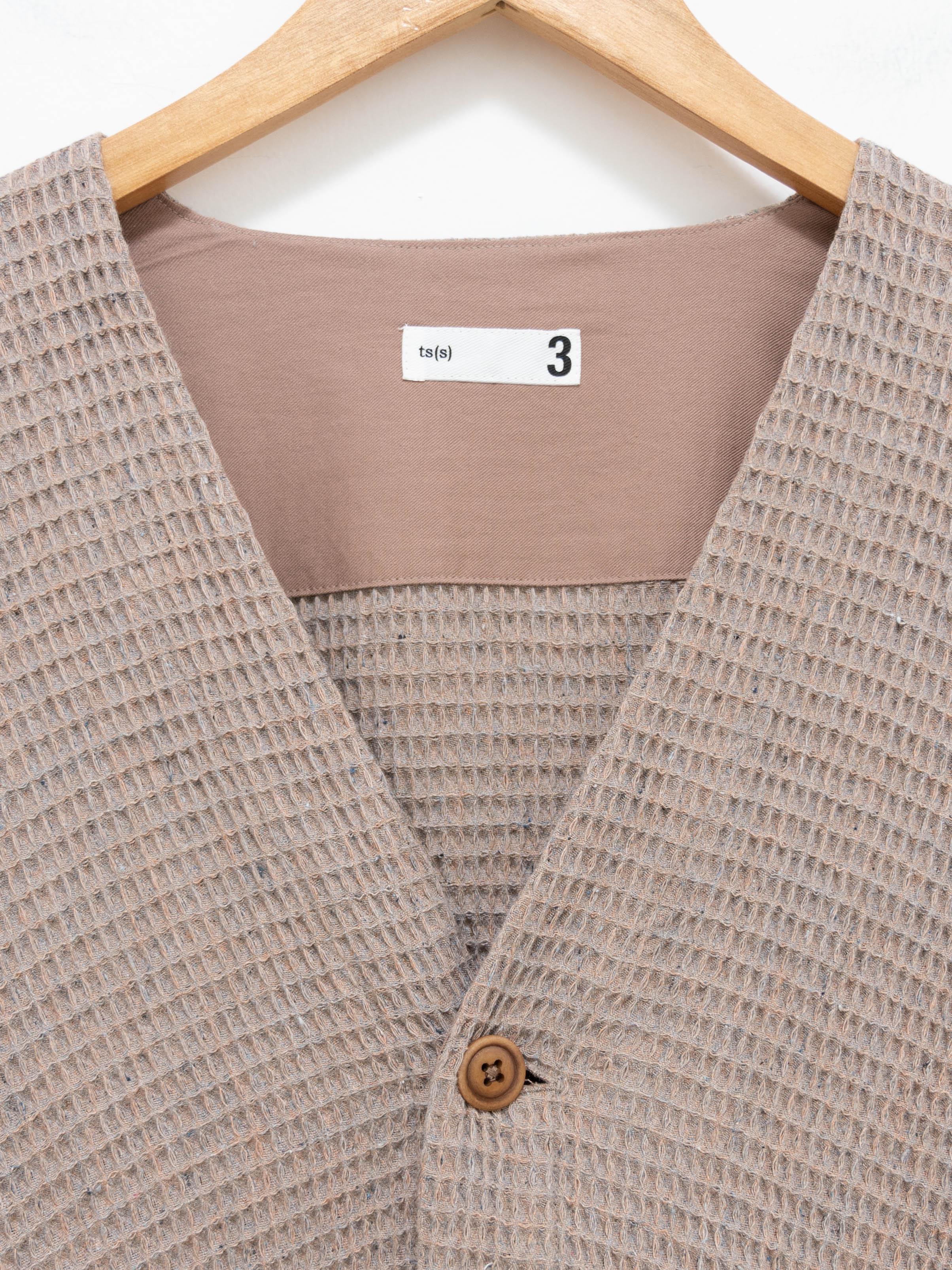 Namu Shop - ts(s) Melange Waffle Easy Cardigan - Maple