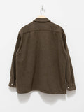 Namu Shop - ts(s) Mixed Color Cotton Round Flap Pocket Baggy Shirt - Khaki