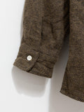 Namu Shop - ts(s) Mixed Color Cotton Round Flap Pocket Baggy Shirt - Khaki