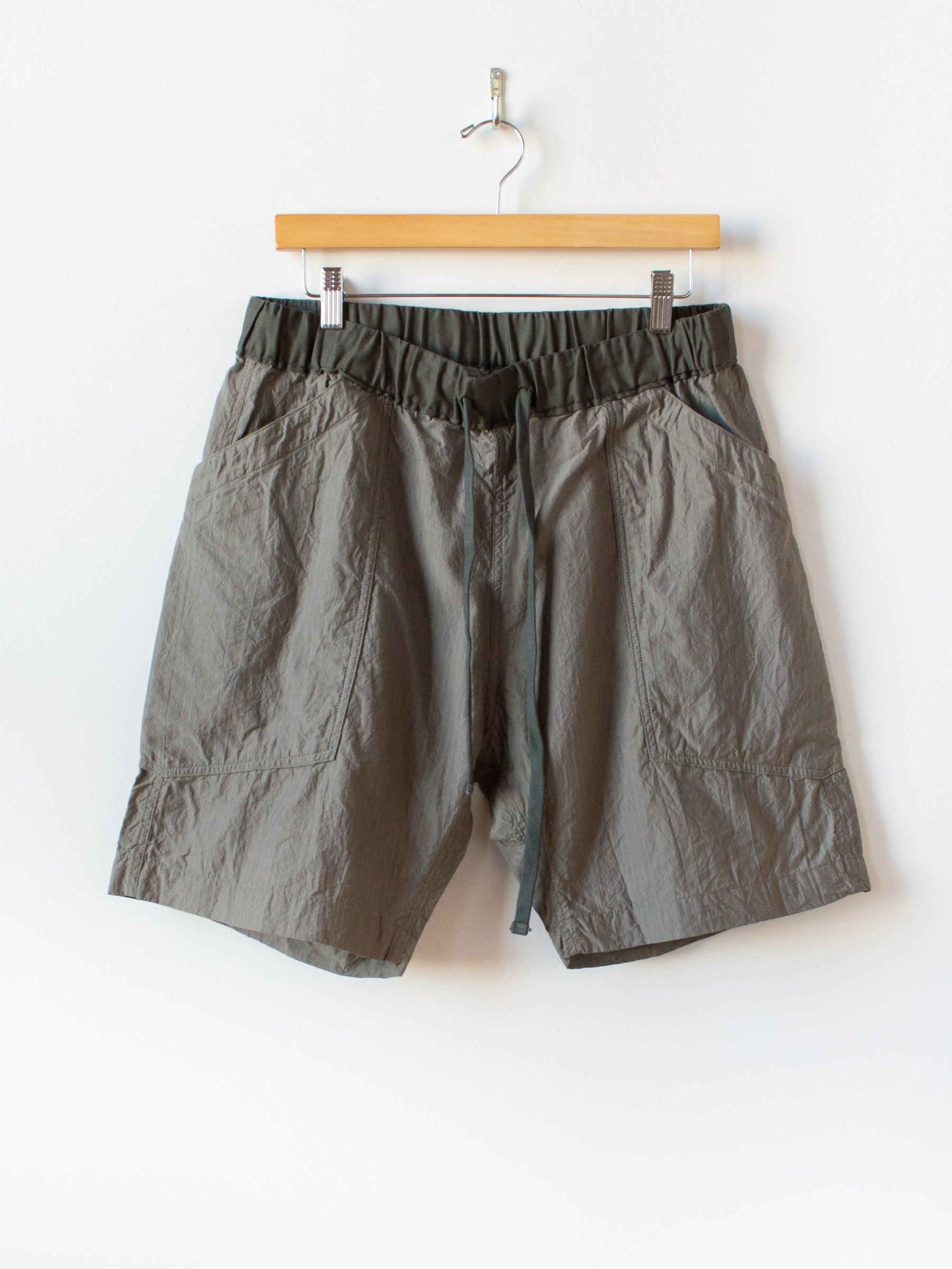 Namu Shop - ts(s) Pin Stripe Cotton Silk Loose Fit Shorts - Khaki