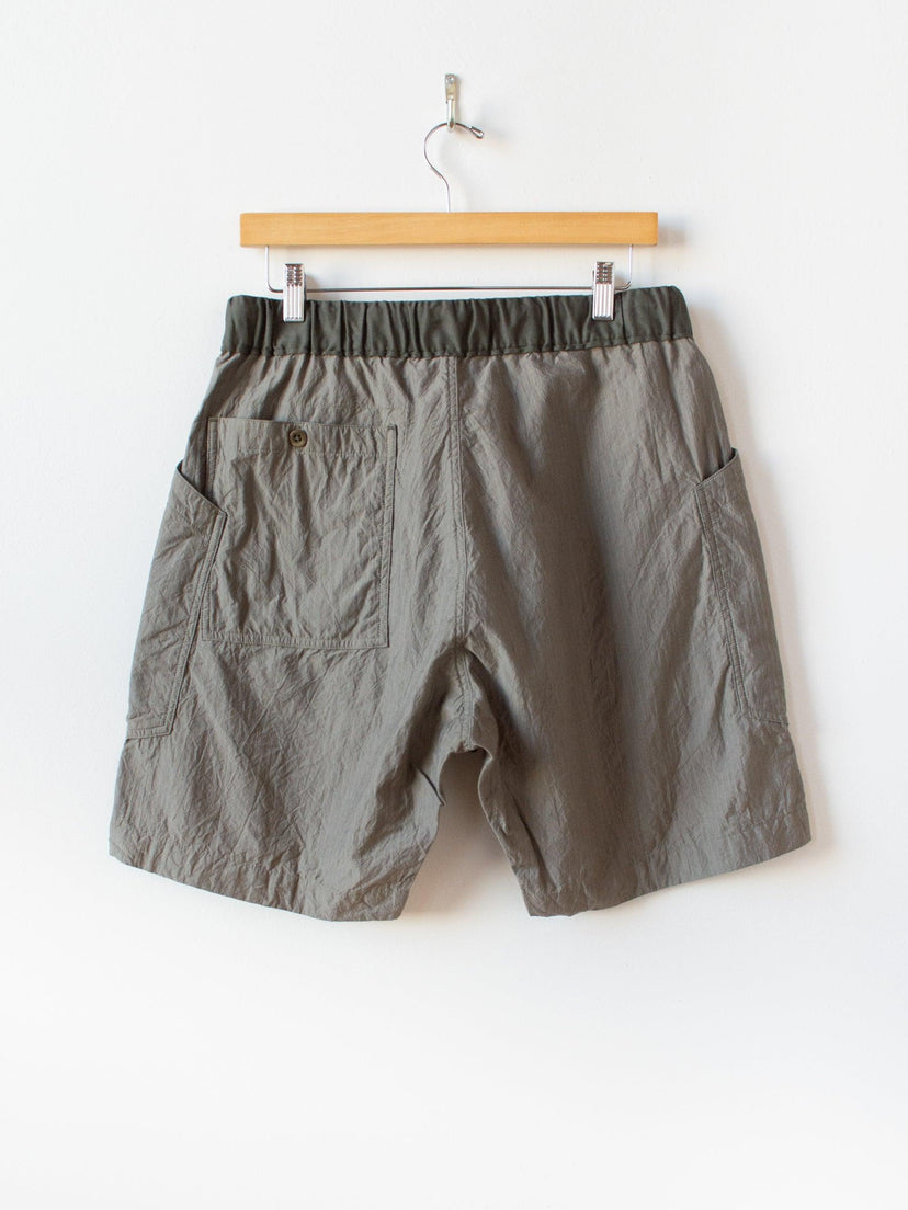 Namu Shop - ts(s) Pin Stripe Cotton Silk Loose Fit Shorts - Khaki