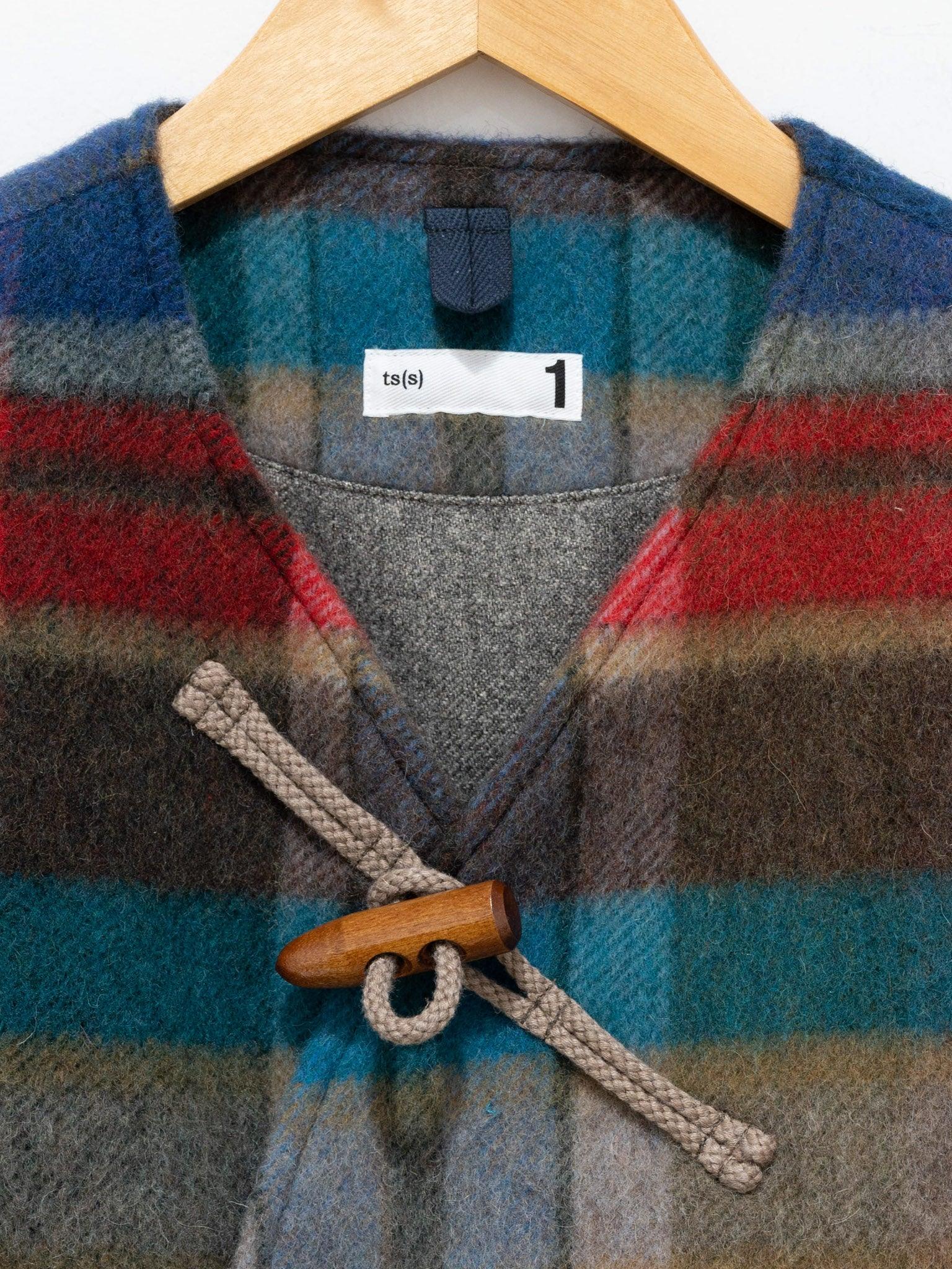Namu Shop - ts(s) Pitch Plaid Shaggy Wool Toggle Vest