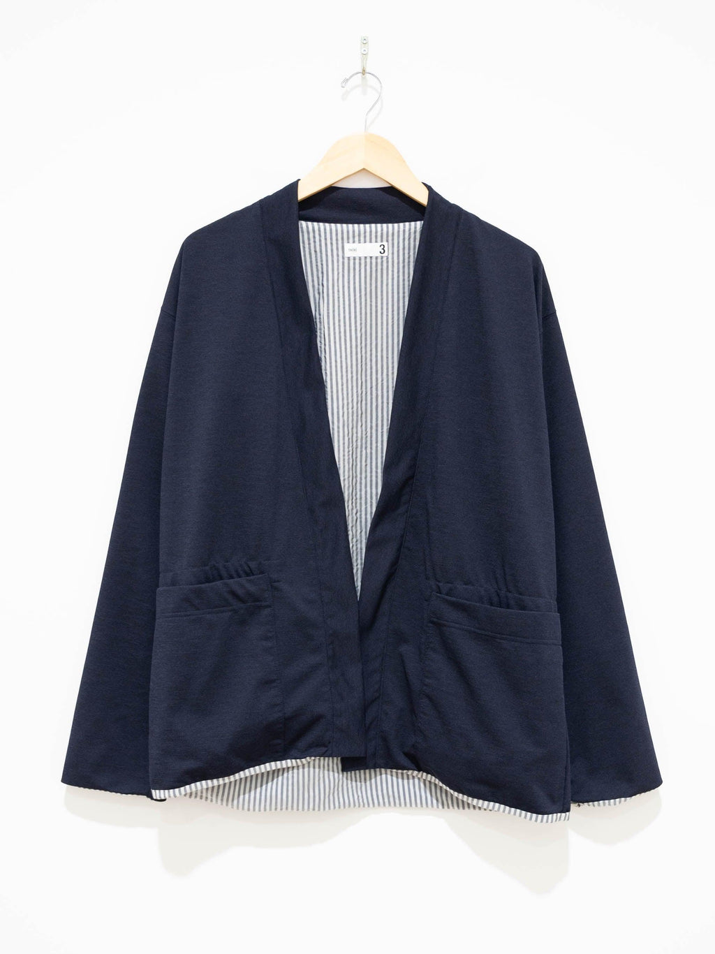 Namu Shop - ts(s) Poly Pique Jersey Lined Easy Cardigan - Navy
