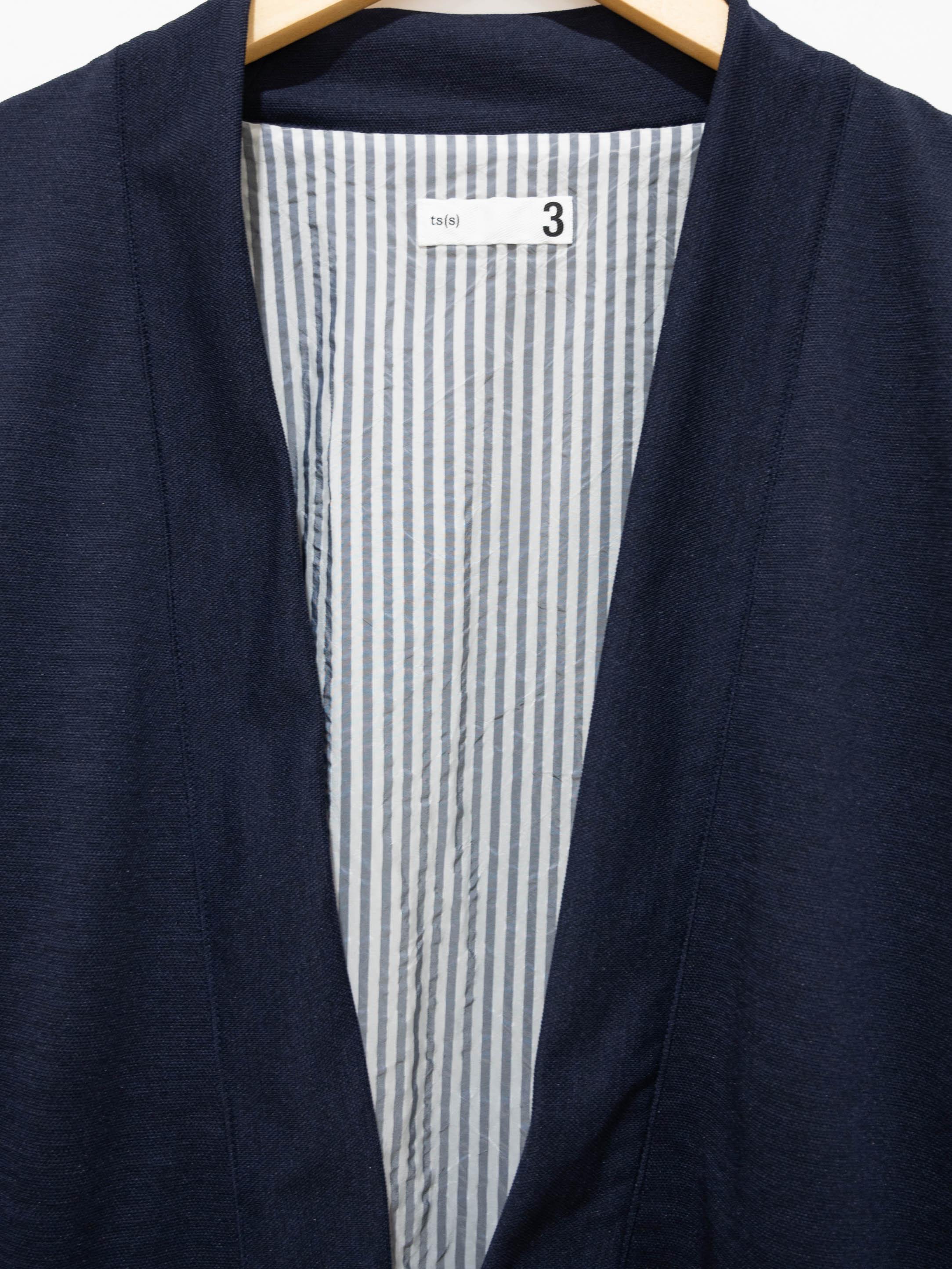 Namu Shop - ts(s) Poly Pique Jersey Lined Easy Cardigan - Navy