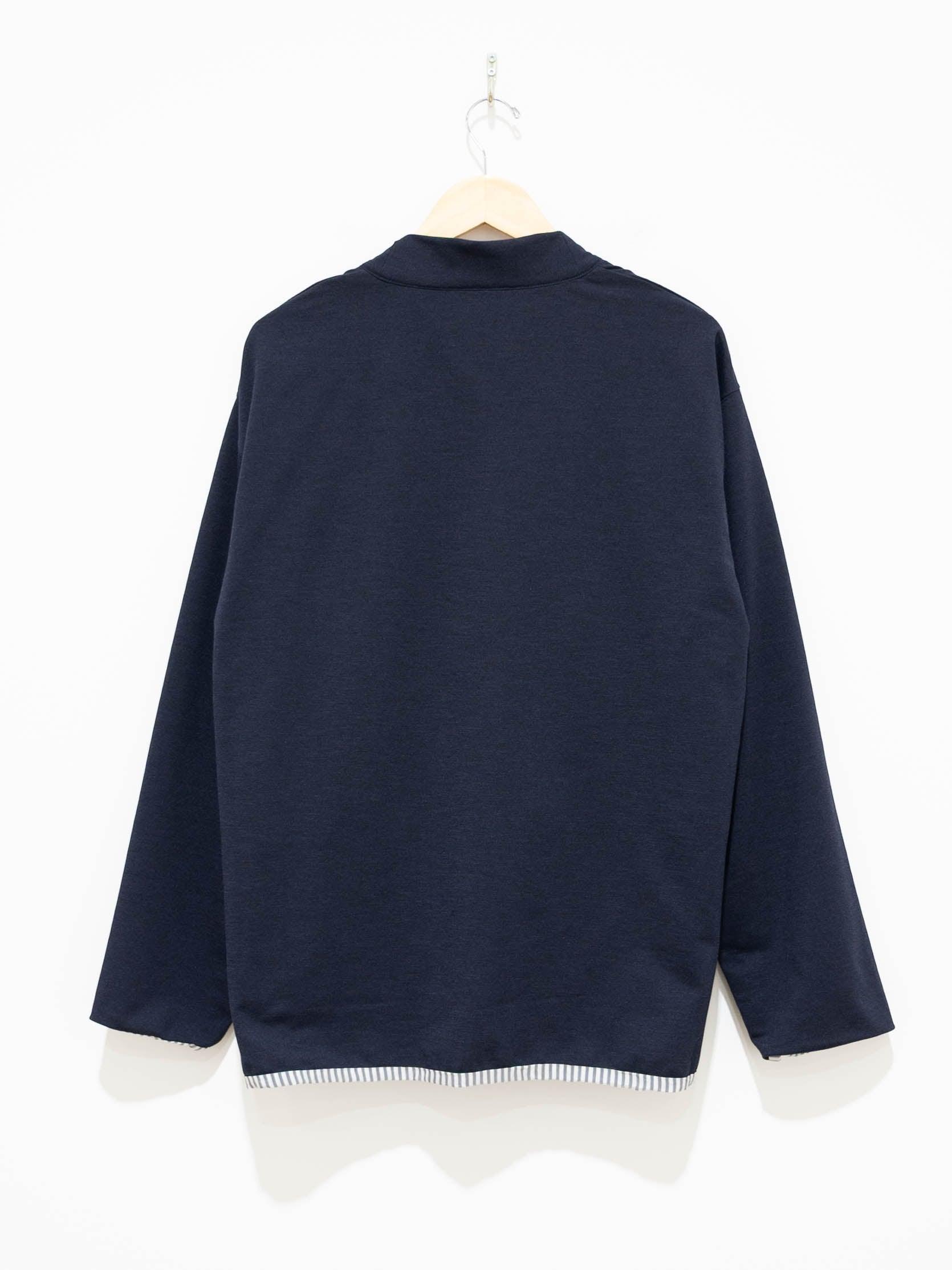 Namu Shop - ts(s) Poly Pique Jersey Lined Easy Cardigan - Navy