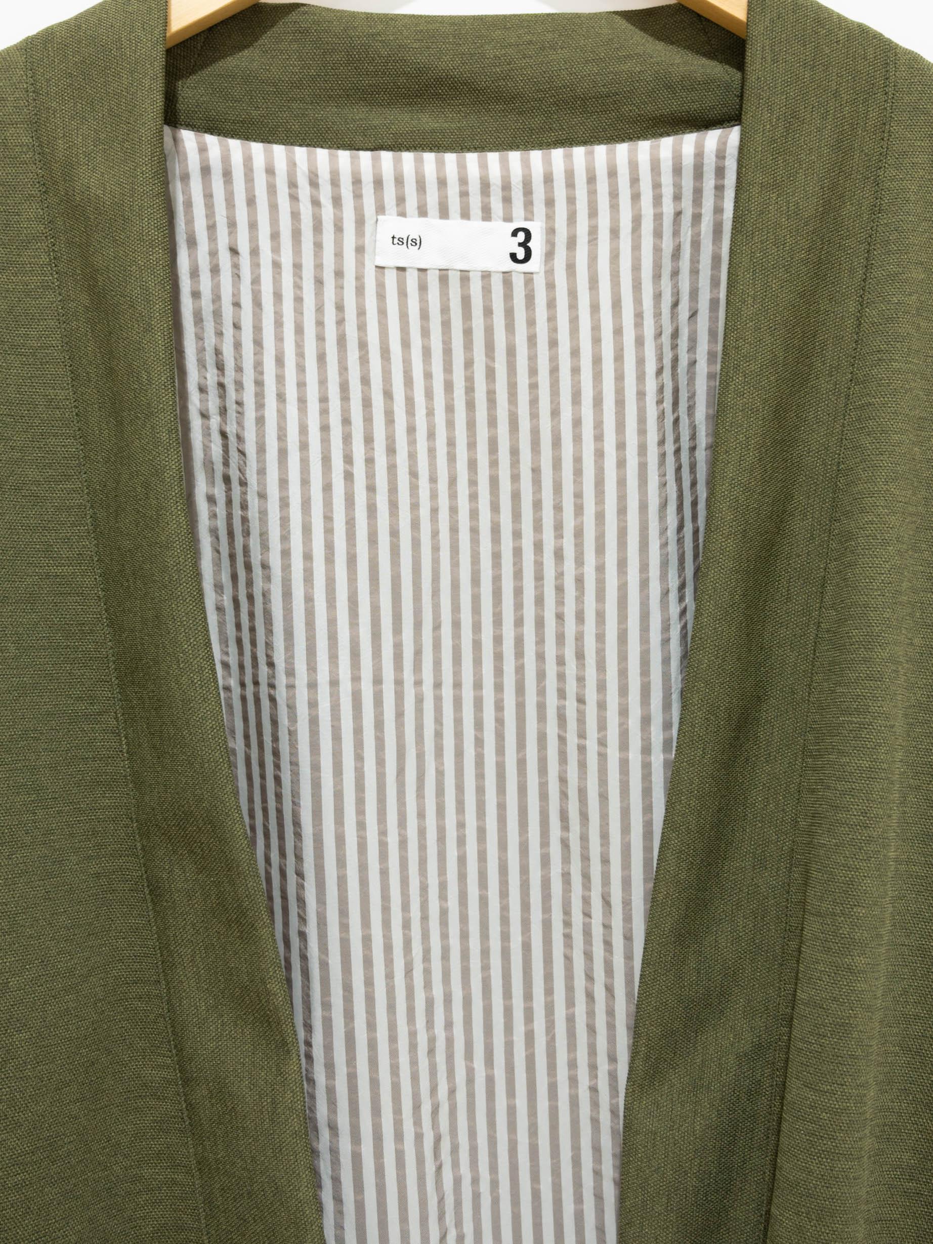 Namu Shop - ts(s) Poly Pique Jersey Lined Easy Cardigan - Olive
