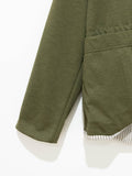 Namu Shop - ts(s) Poly Pique Jersey Lined Easy Cardigan - Olive