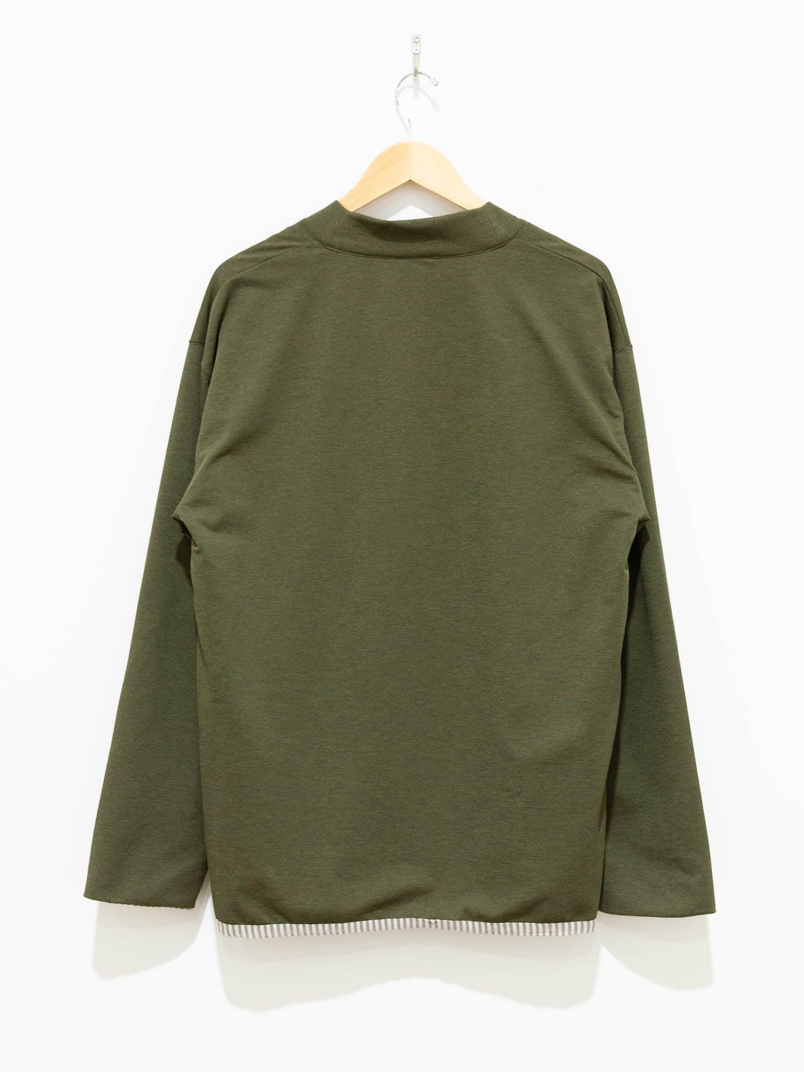 Namu Shop - ts(s) Poly Pique Jersey Lined Easy Cardigan - Olive