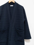 Namu Shop - ts(s) Poly Quilt Jacquard Jersey Easy Cardigan Coat - Navy