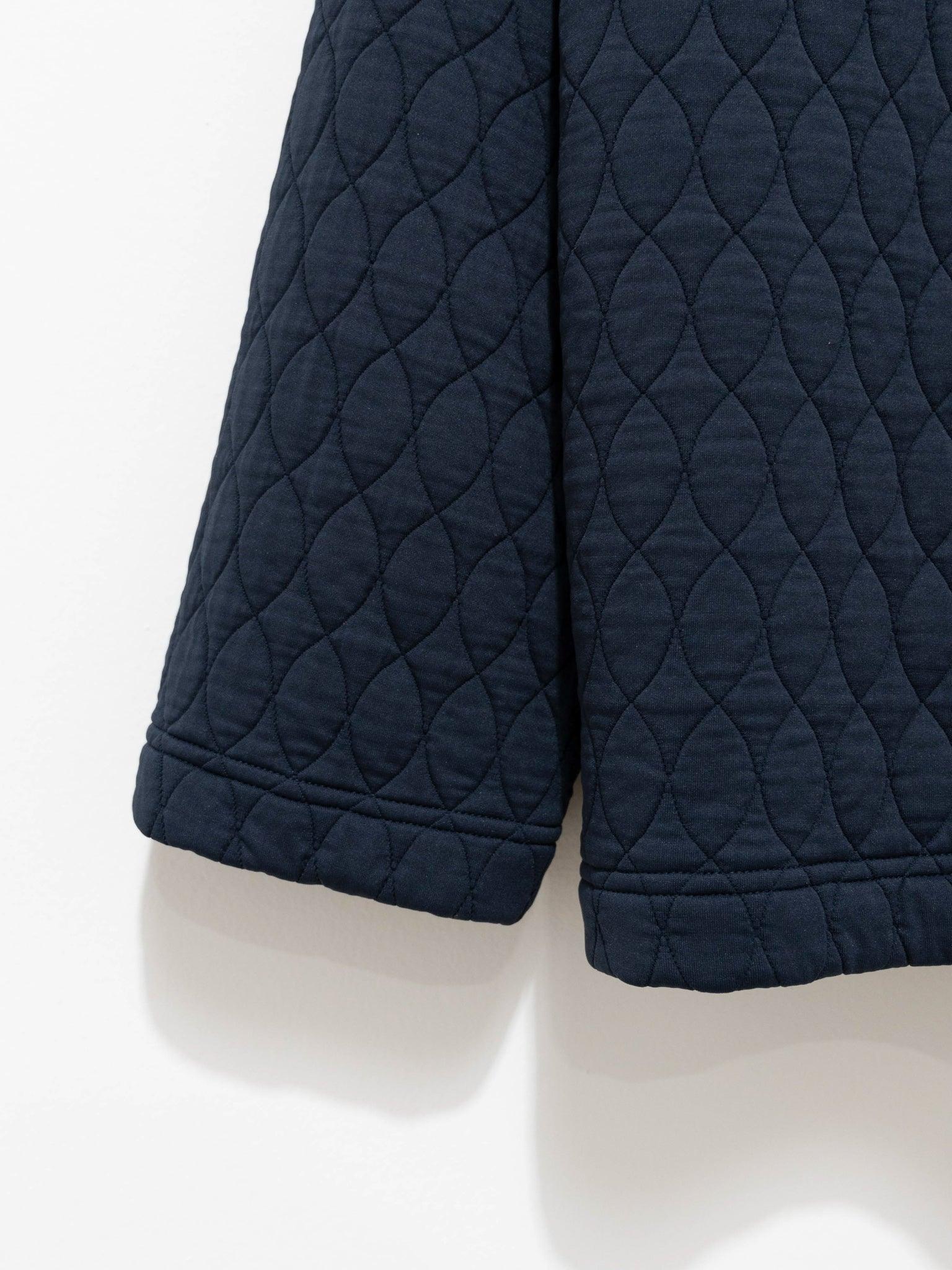 Namu Shop - ts(s) Poly Quilt Jacquard Jersey Easy Cardigan - Navy