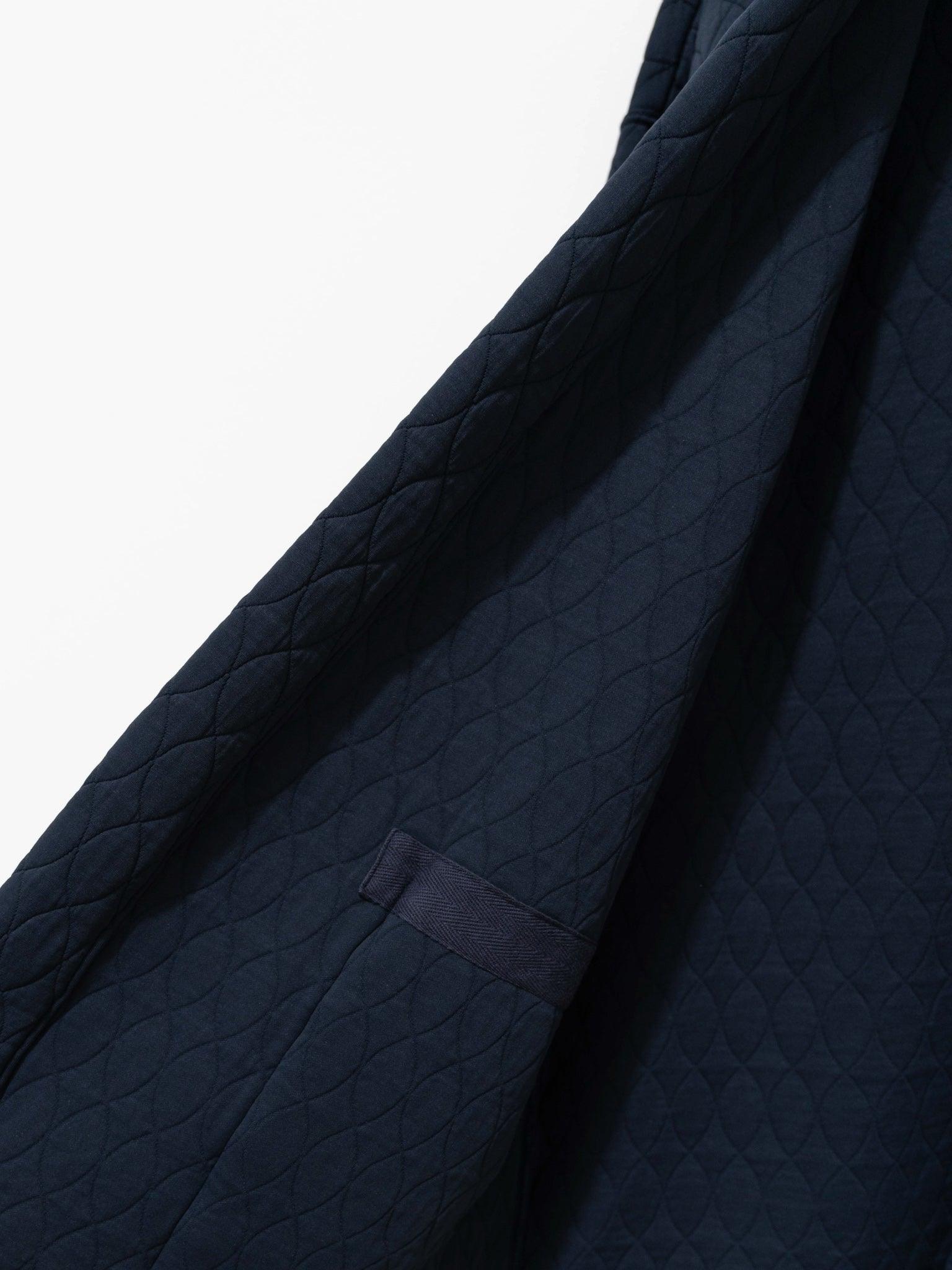 Namu Shop - ts(s) Poly Quilt Jacquard Jersey Easy Cardigan - Navy