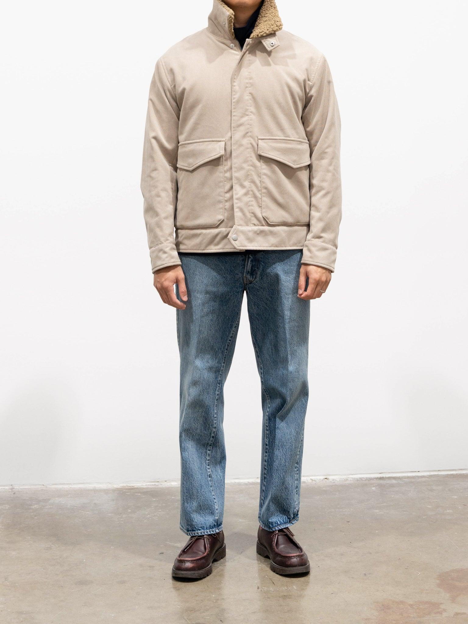 Namu Shop - ts(s) SOLOTEX Poly Stretch Corduroy Bomber Jacket - Graige