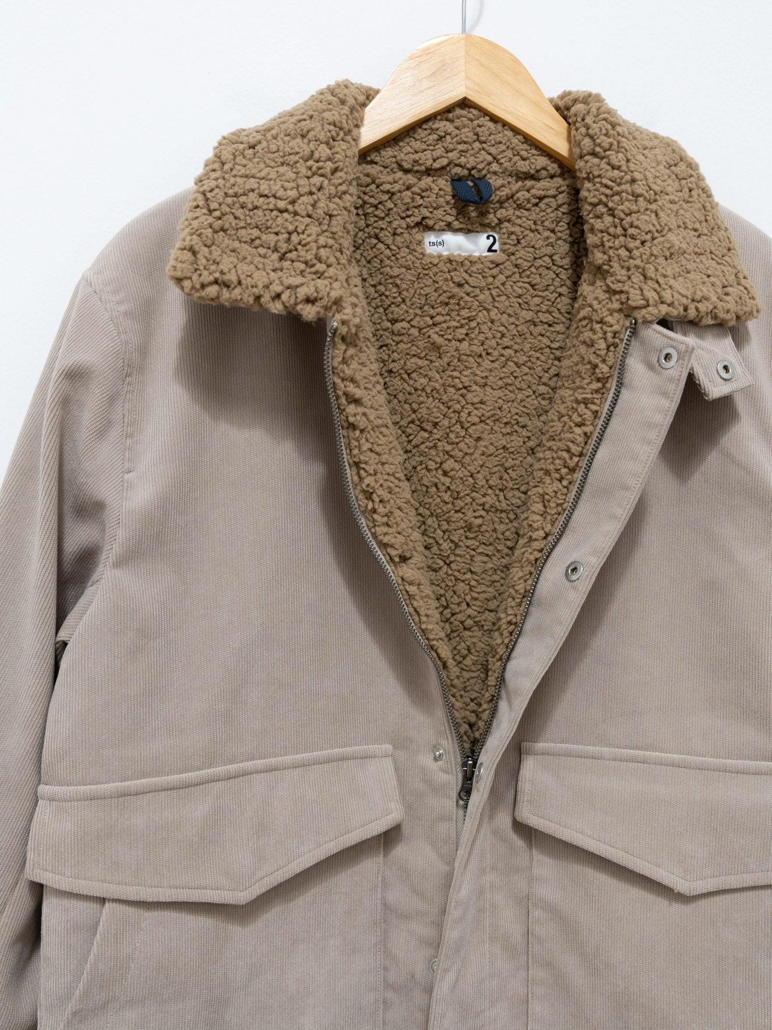 Namu Shop - ts(s) SOLOTEX Poly Stretch Corduroy Bomber Jacket - Graige