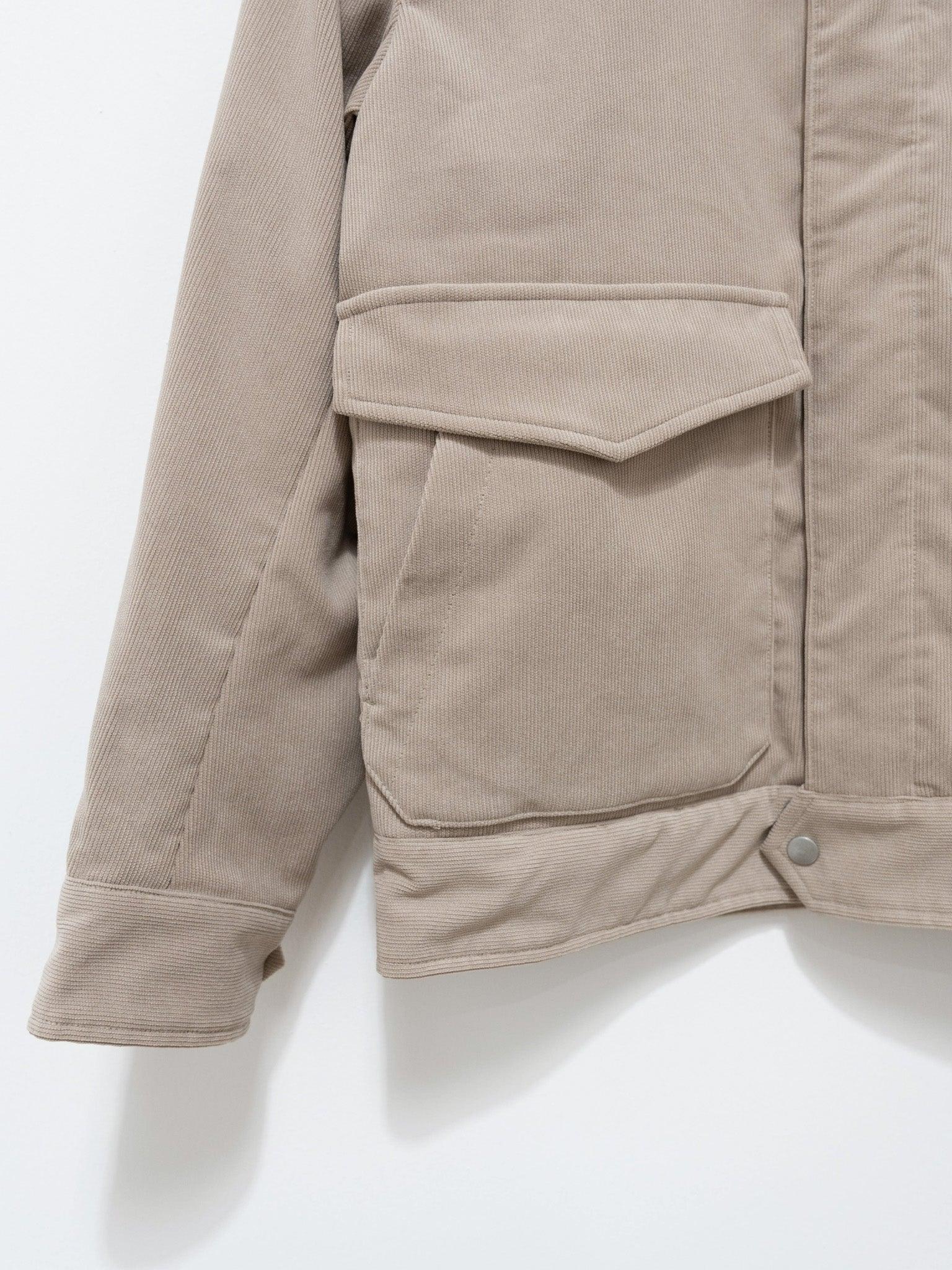 Namu Shop - ts(s) SOLOTEX Poly Stretch Corduroy Bomber Jacket - Graige