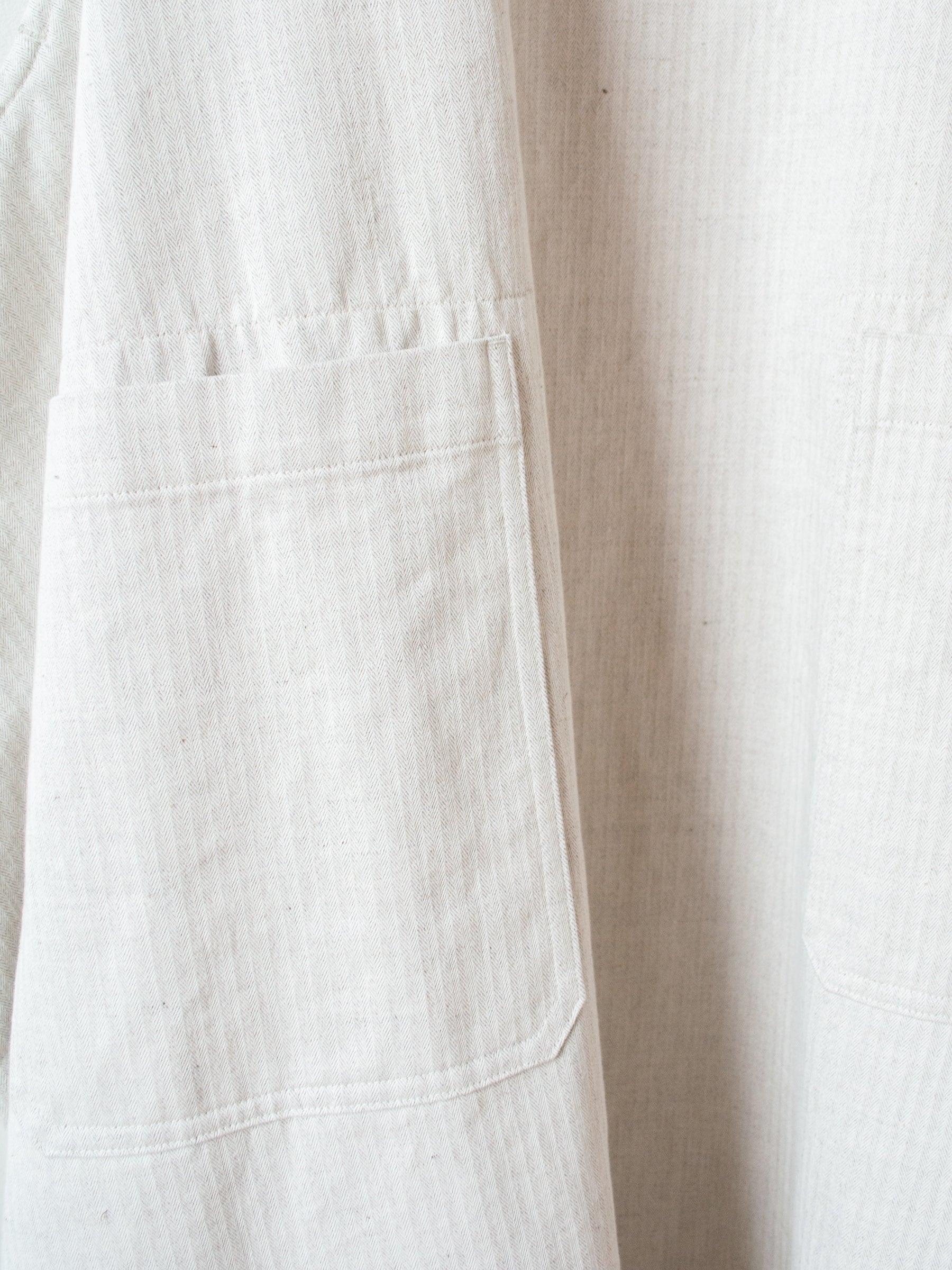 Namu Shop - ts(s) Stretch Herringbone Foldable Apron Dress - Natural