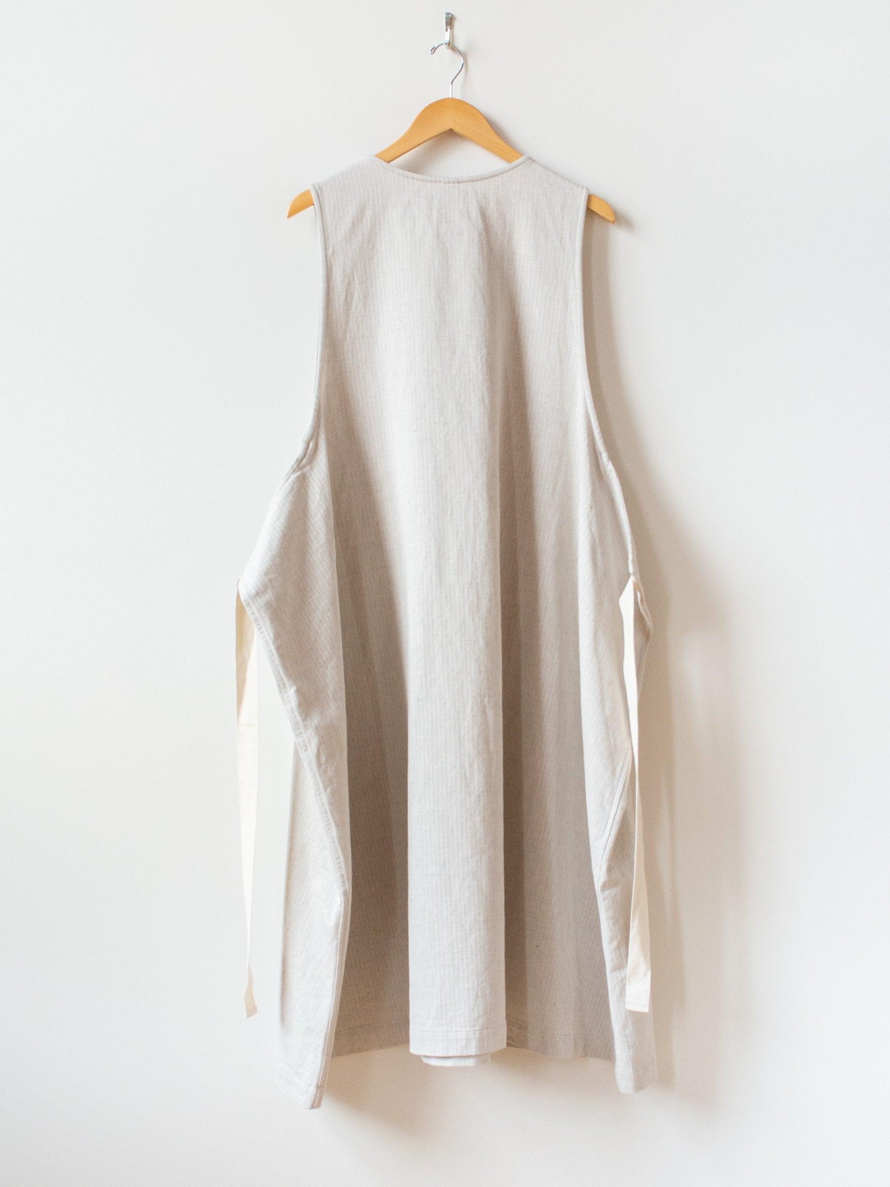 Namu Shop - ts(s) Stretch Herringbone Foldable Apron Dress - Natural