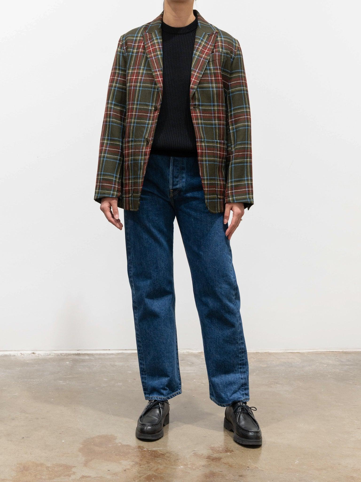 Namu Shop - ts(s) Tartan Plaid Wool Jacket - Olive